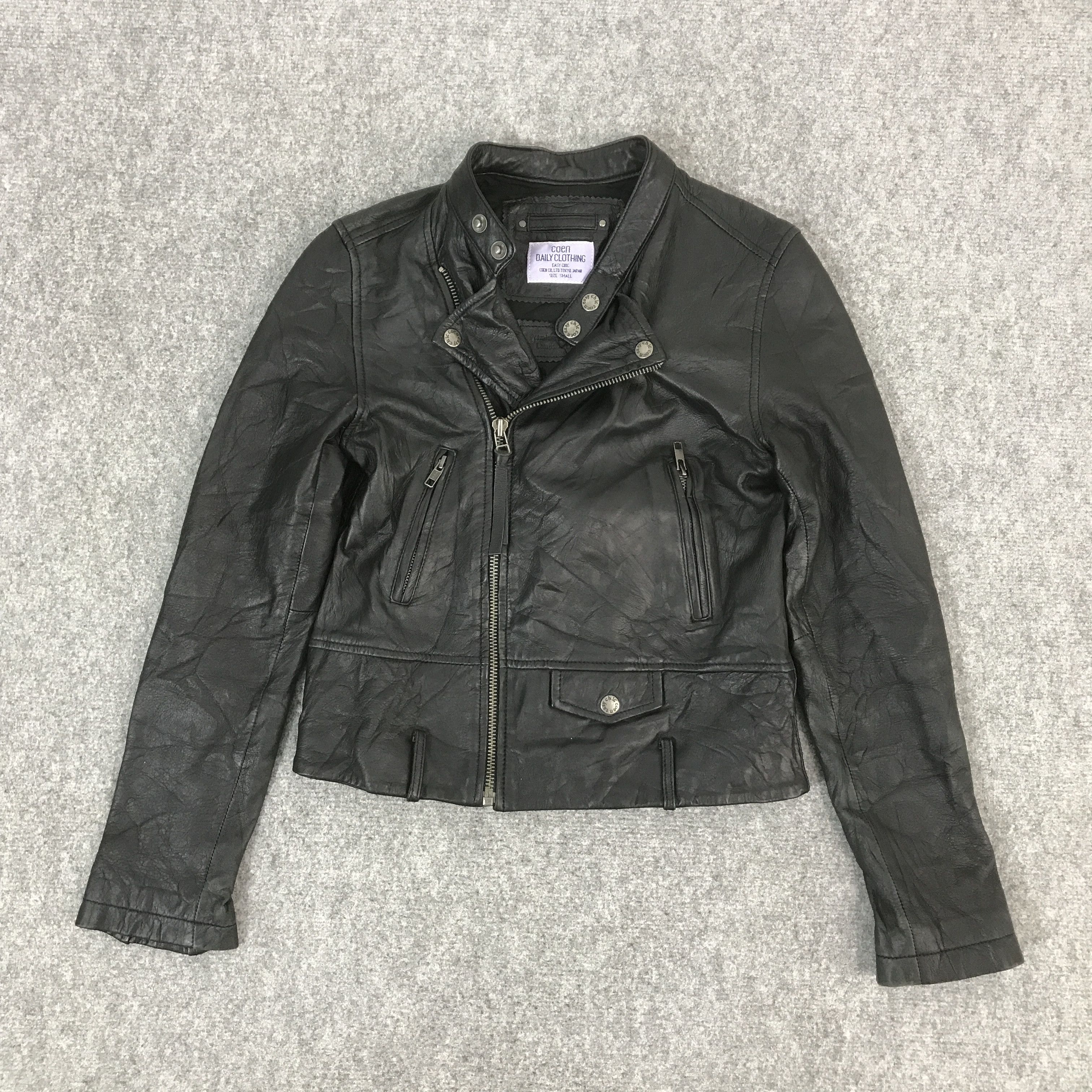 14th Addiction × If Six Was Nine × Japanese Brand COEN JAPAN DESIGN DOUBLE COLLAR LEATHER JACKET Size US XS / EU 42 / 0 - 1 Thumbnail
