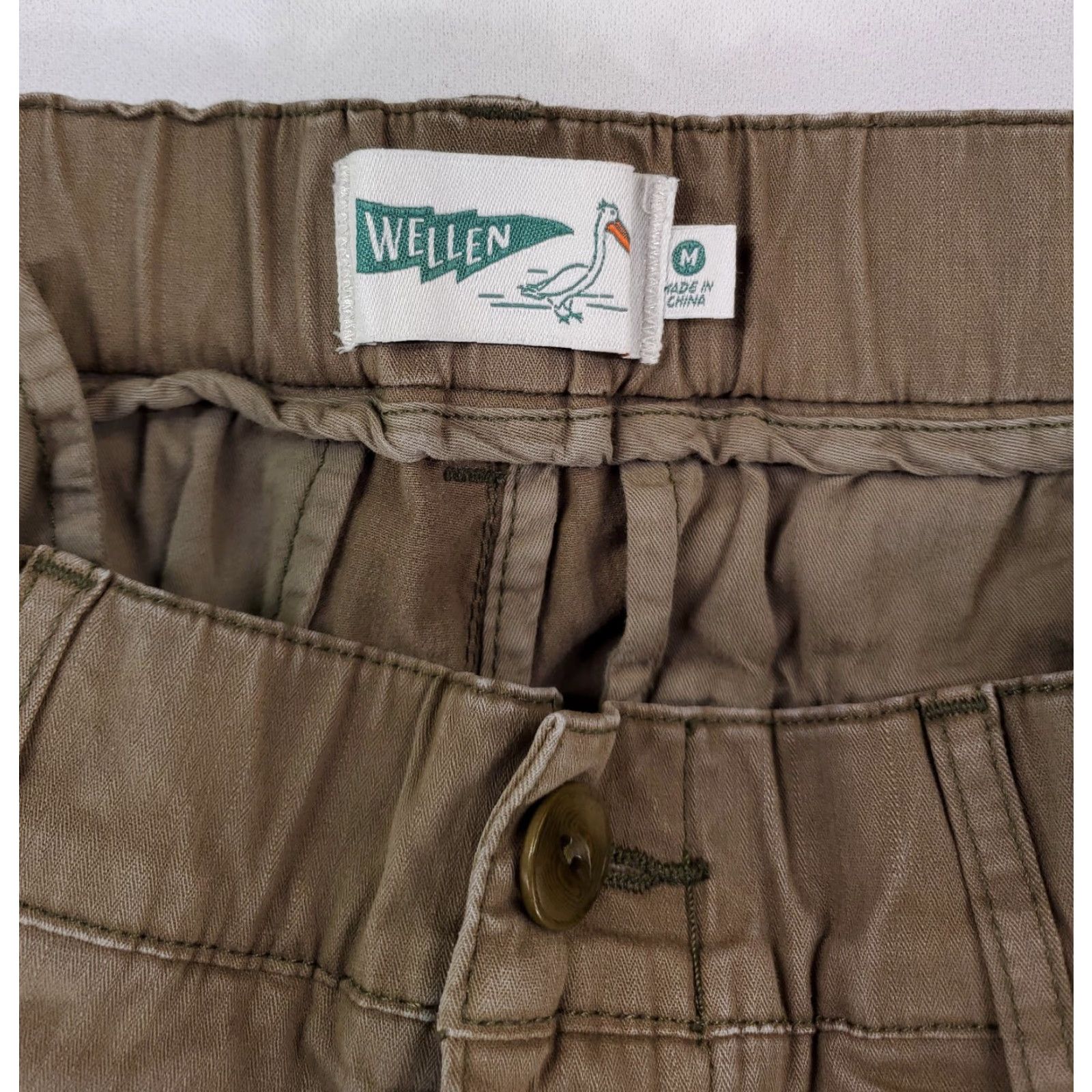Vintage Wellen Jogger Pants Green Elastic Waist Mens M Inseam 27 Green 30-32 x 27 InseamMens M Jogger Pants Green Elastic Waist Wellen Size US 31 - 2 Thumbnail