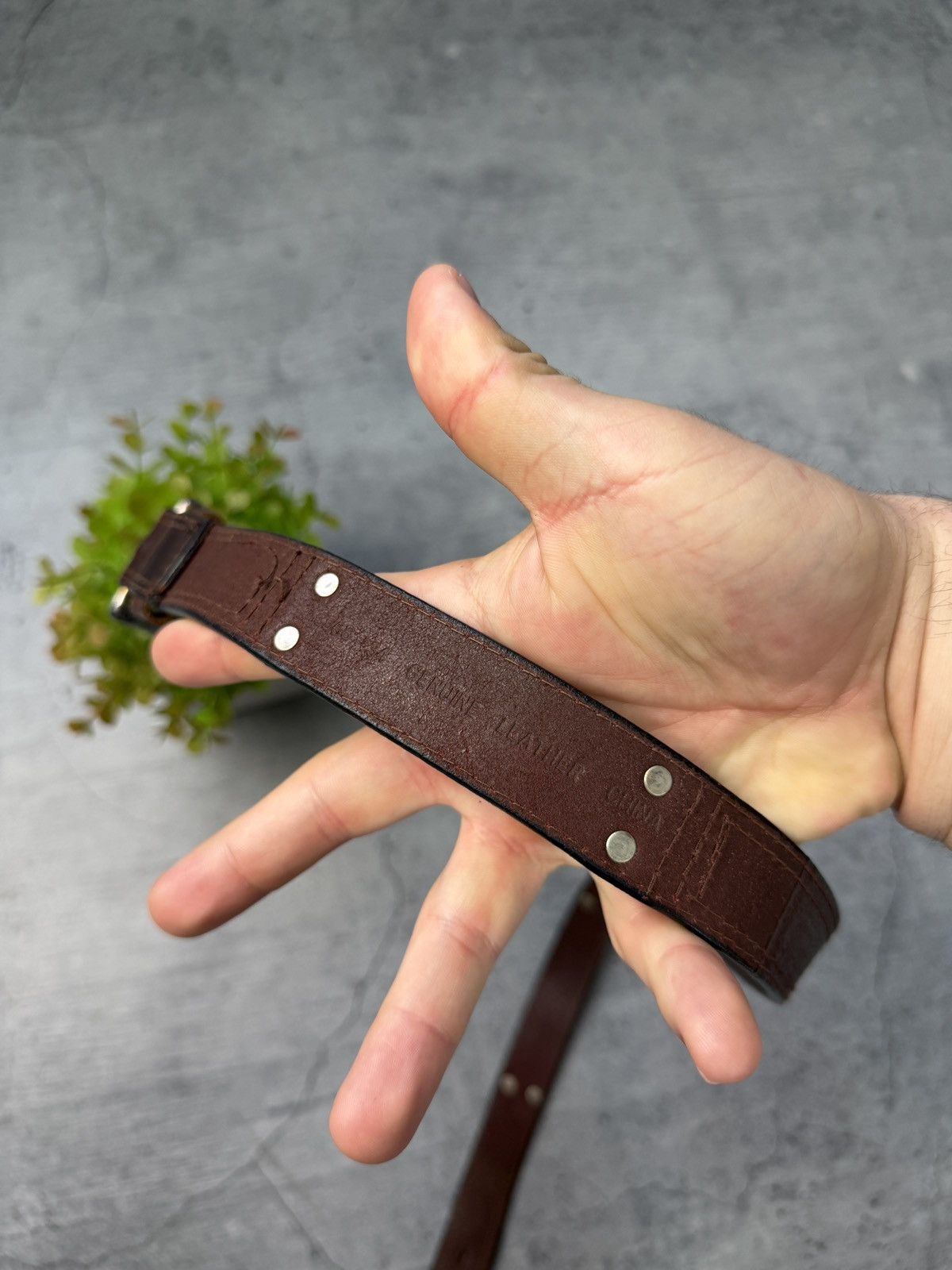 Levi's 00’S NUMBER NINE STYLE JAPAN LEATHER Y2K BELT JAPANESE RARE Size ONE SIZE - 5 Thumbnail