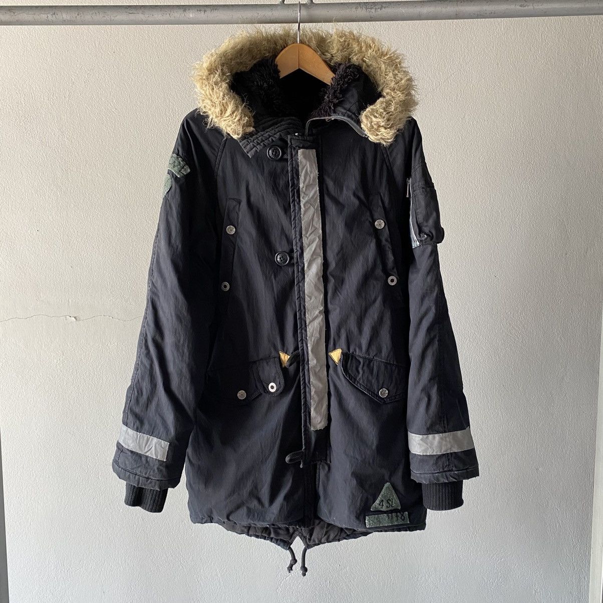 Diesel DIESEL Black Fur-Trimmed Parka Size US S / EU 44-46 / 1 - 15 Thumbnail