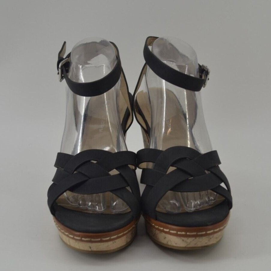 Other CL Laundry Womens Size 10 Black Faux Leather Open Strappy Size US 10 / IT 40 - 8 Thumbnail