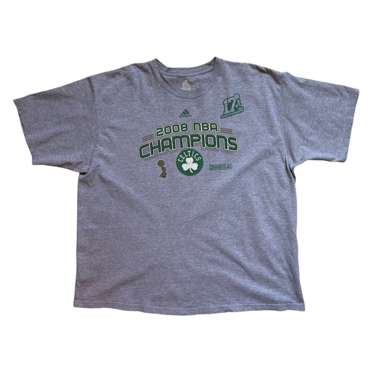 Adidas Vintage Y2K Boston Celtics NBA Champions Tee Size US XXL / EU 58 / 5 - 1 Thumbnail