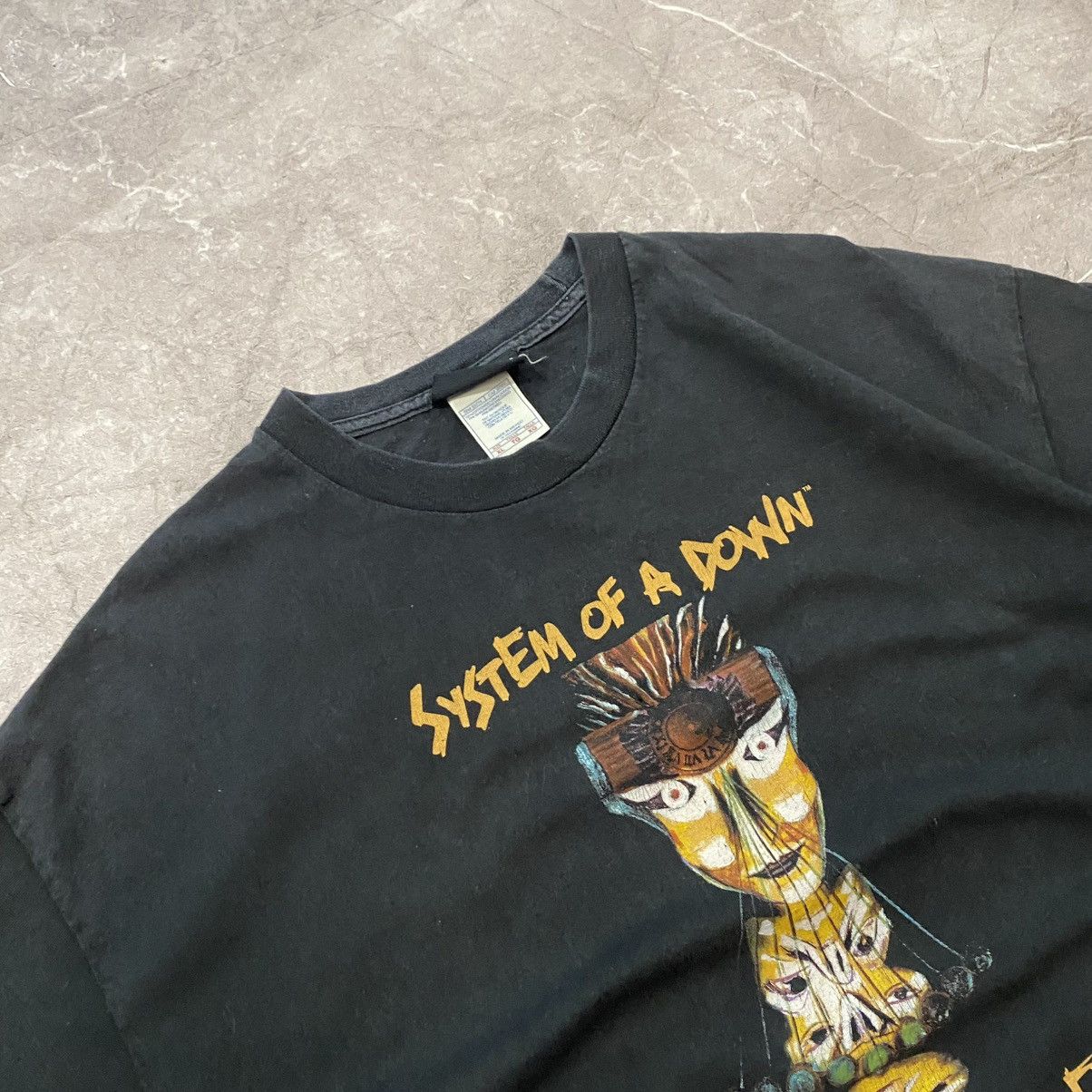 Band Tees × Vintage VINTAGE SYSTEM OF A DOWN TEE MEZMERIZE BIG LOGO 90s Size US XL / EU 56 / 4 - 3 Thumbnail