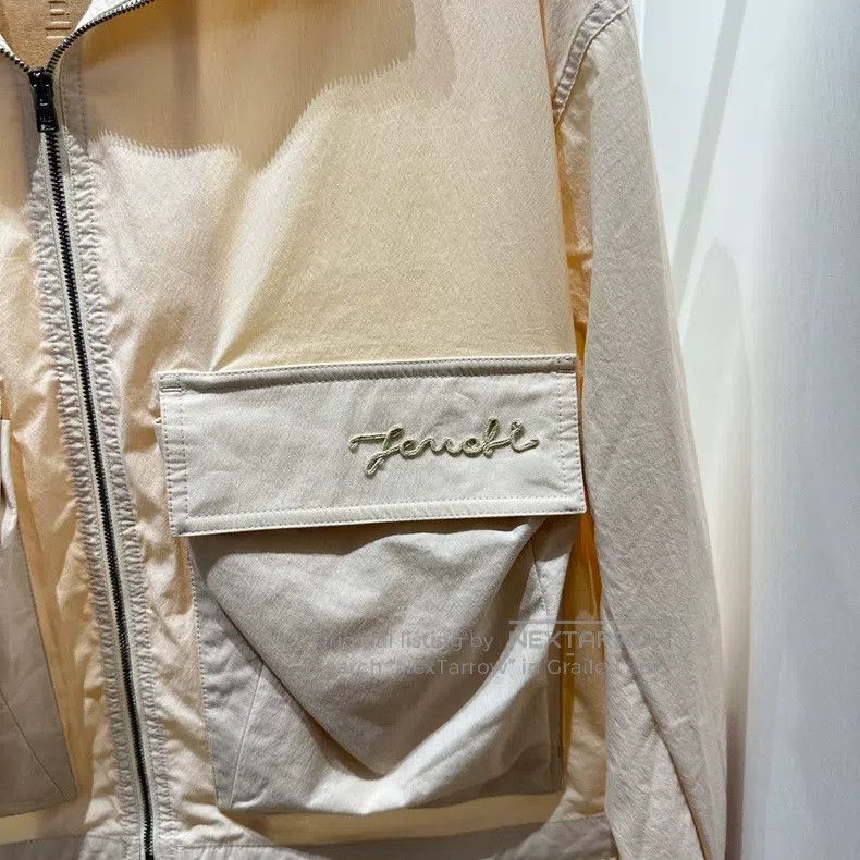 Fendi Fendi 25ss Light Beige Loose Fit Jacket Size XS / US 0-2 / IT 36-38 - 3 Thumbnail
