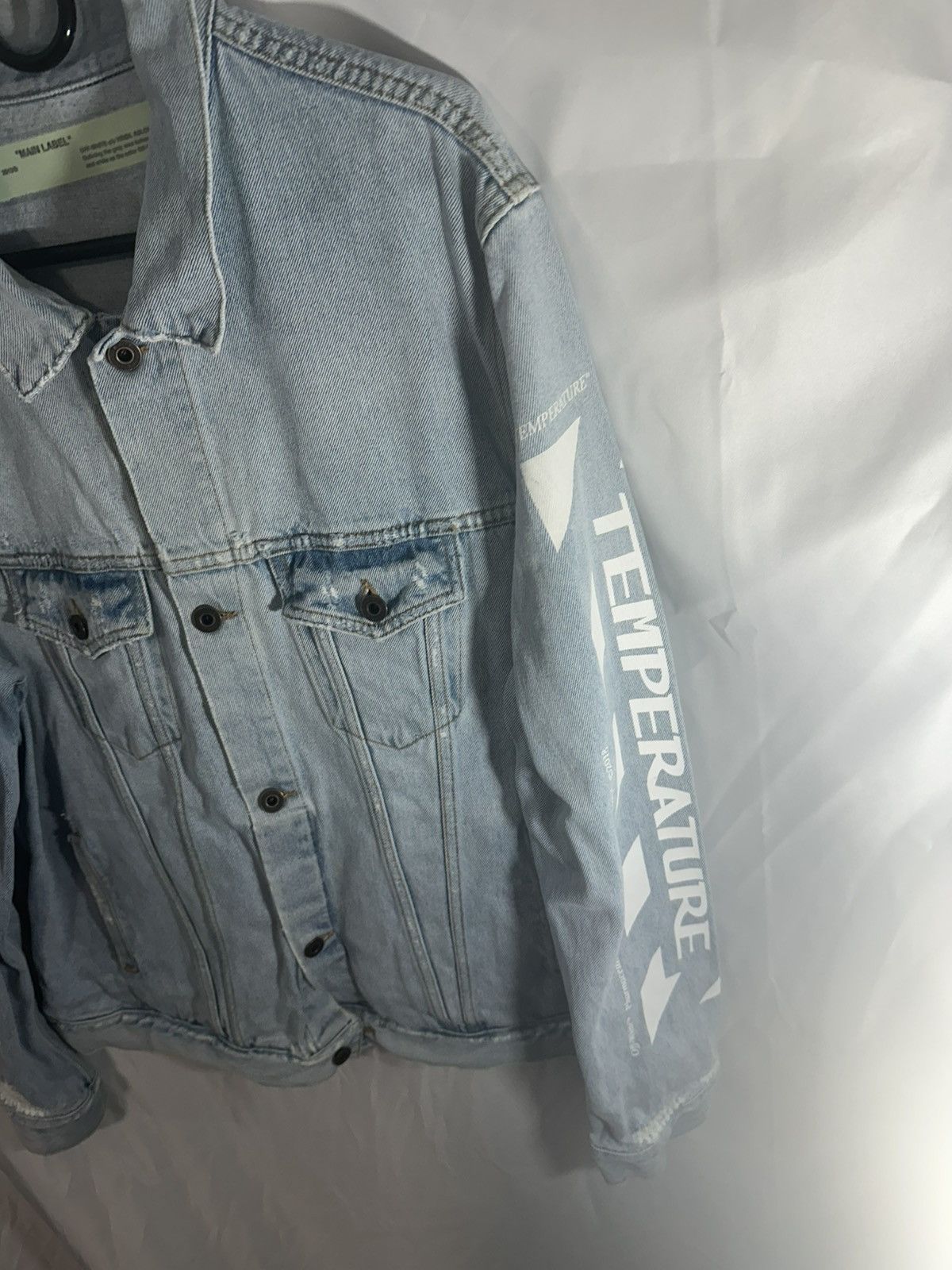 Off-White OFF WHITE STRIPE DENIM JACKET Size US L / EU 52-54 / 3 - 6 Thumbnail