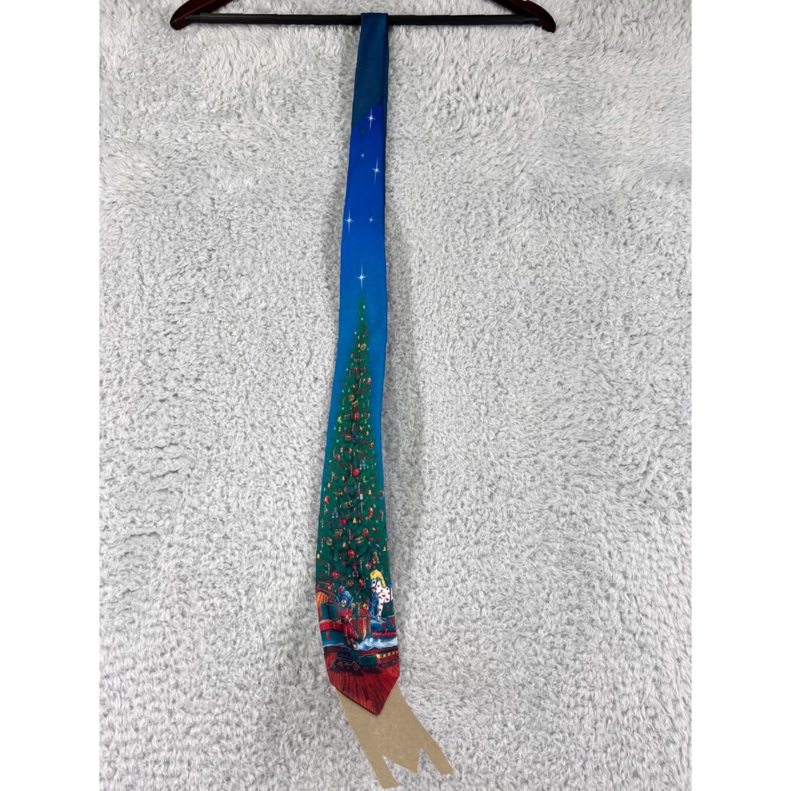 Vintage VINTAGE Ralph Marlin Mens Tie Christmas Snow Man The Christmas Tree Size ONE SIZE - 2 Thumbnail