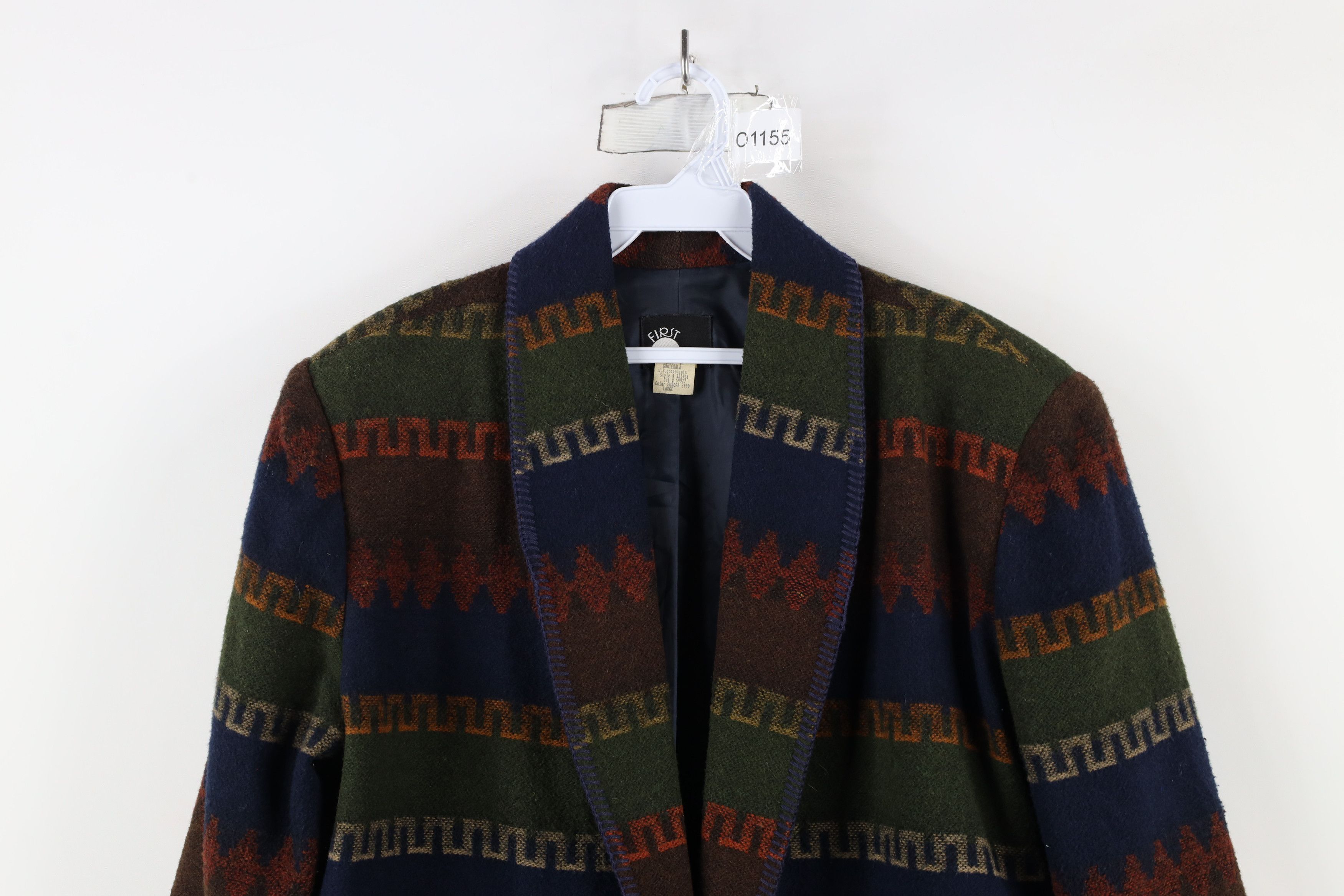 Vintage Vintage 90s Streetwear Rainbow Southwestern Blazer Jacket Size L / US 10 / IT 46 - 2 Thumbnail