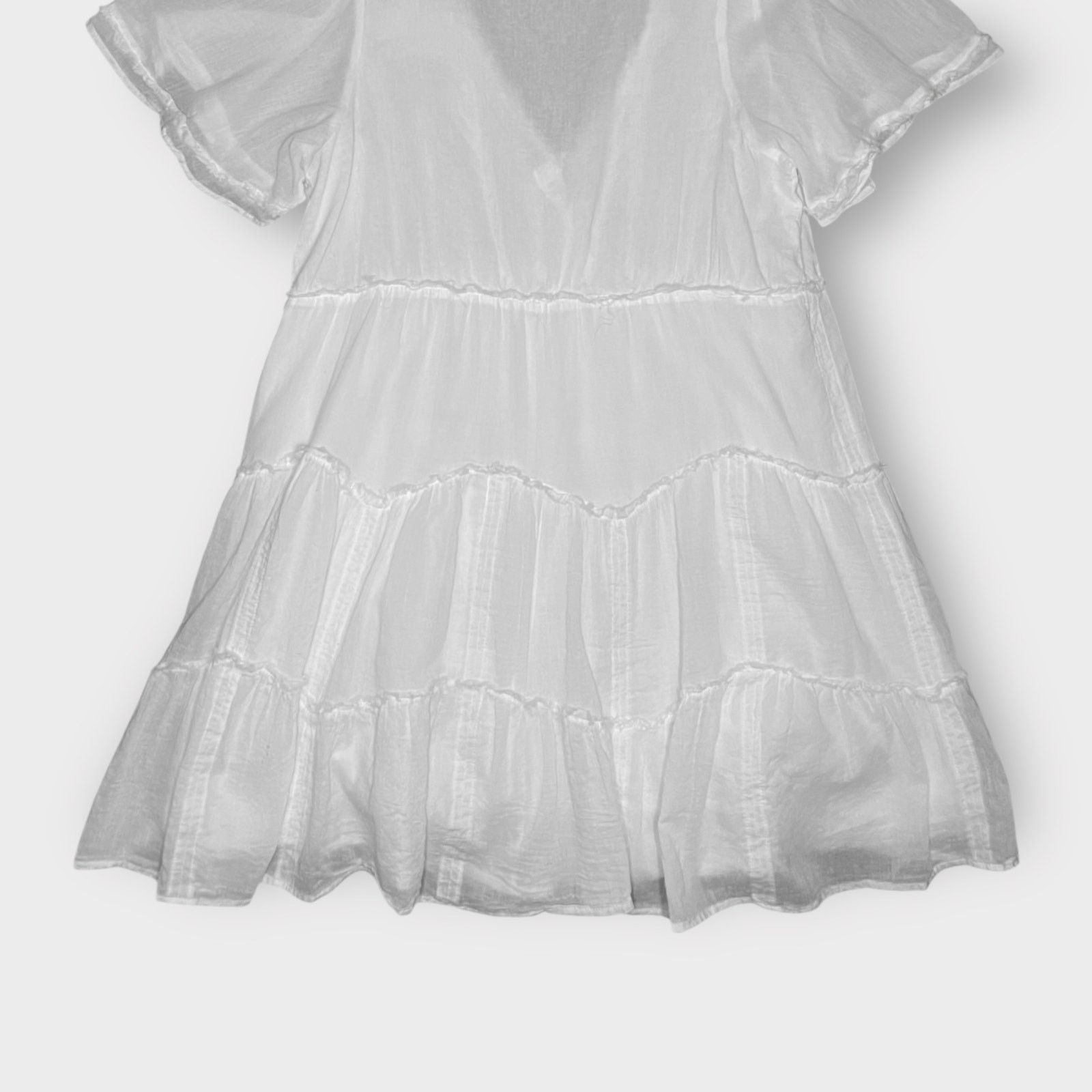 Show Me Your MuMu Show Me Your Mumu Alyssa Puff Sleeve Summer Mini Dress Size L / US 10 / IT 46 - 10 Thumbnail