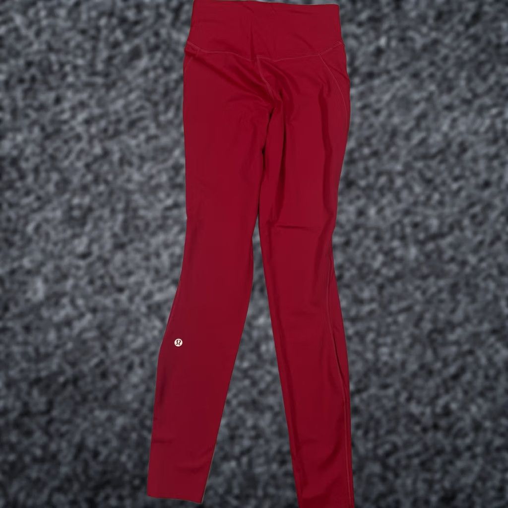 Lululemon Lululemon Base Pace High Rise Tights Women’s 4 Leggings Red Athletic Compression Workout Size ONE SIZE - 1 Thumbnail