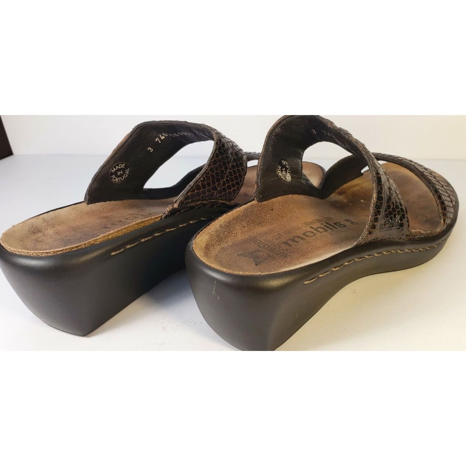 Mephisto Mephisto Mobils Uluria Wedge Slide Sandal US7.5 EU38 Tan Leather Pebbled Finish on Leather Womens Shoes Mens? Size US 8 / IT 38 - 6 Thumbnail
