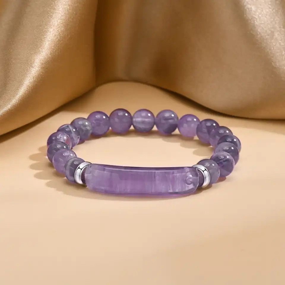 Other Purple Beaded Stretch Bracelet Size ONE SIZE - 1 Thumbnail