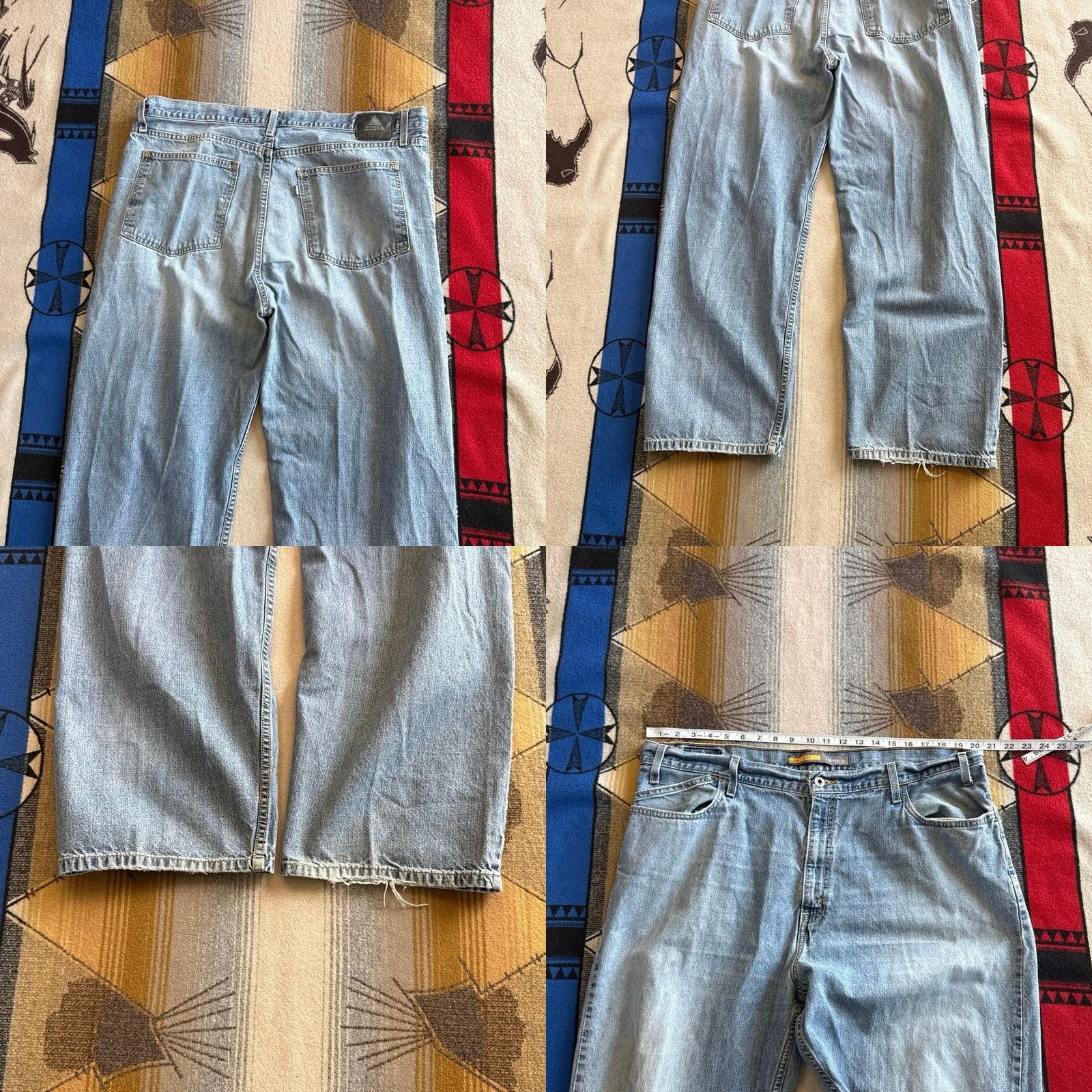 Levi's VINTAGE Levis SilverTab Jeans Mens 40x30 Low Loose Baggy Denim Y2K Skater Size US 40 / EU 56 - 8 Thumbnail