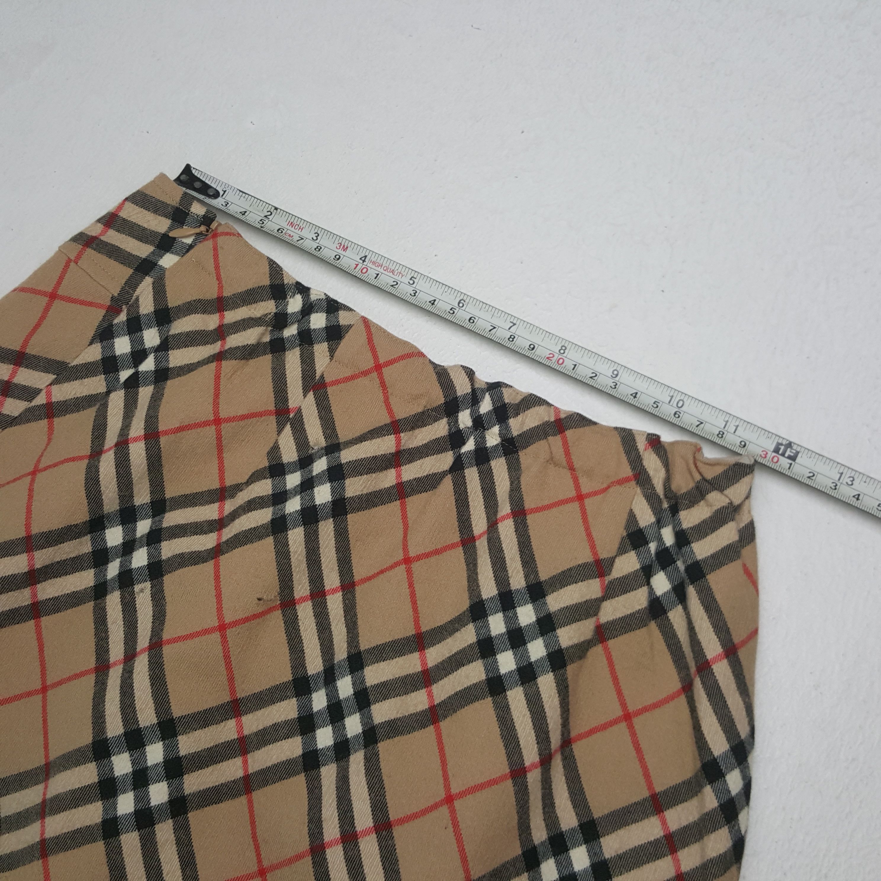 Burberry × Japanese Brand × Vintage Vintage Burberry London Nova Check Wool Skirt Size 23" - 4 Thumbnail