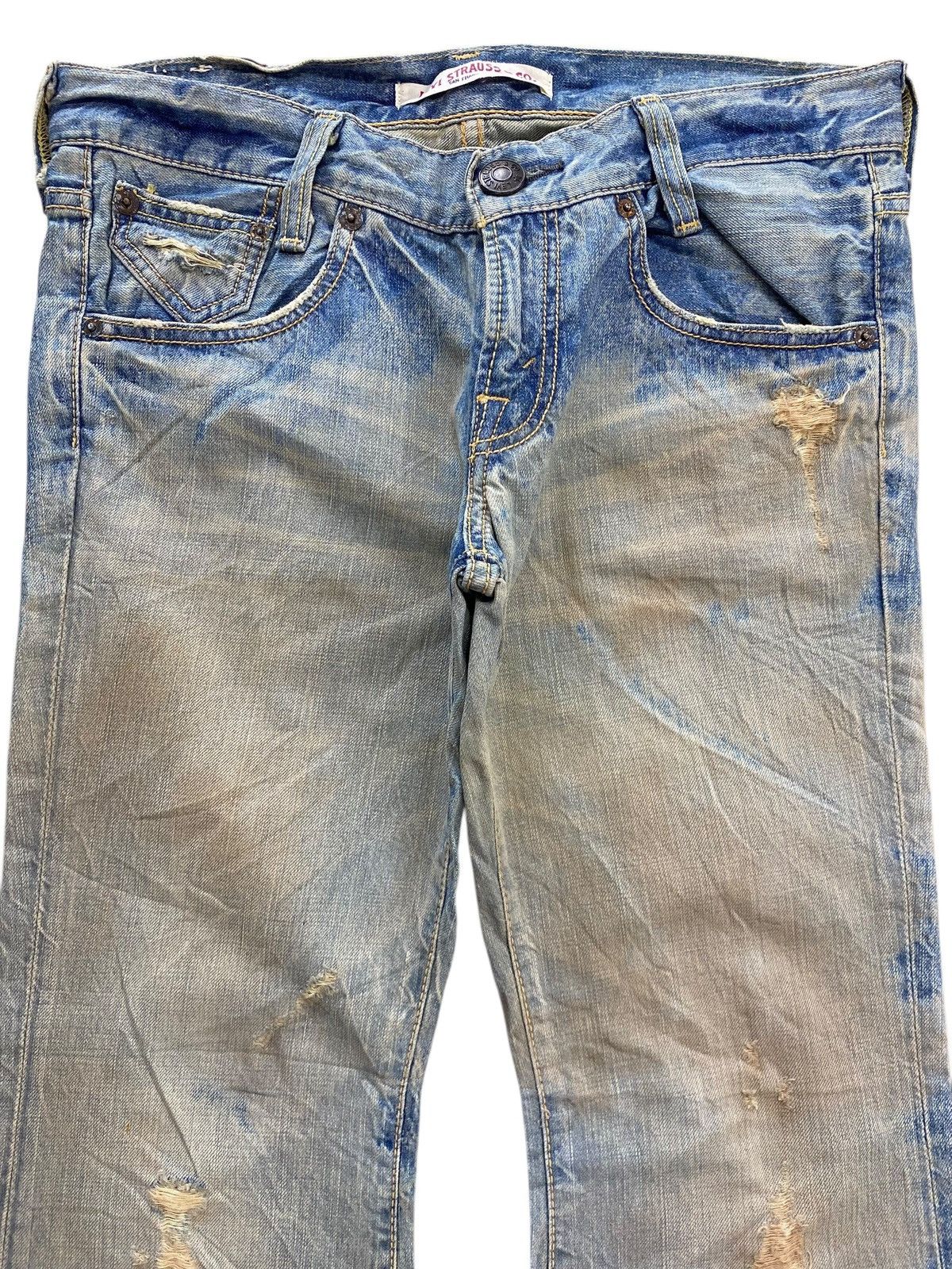 Levi's Levi’s Mud Wash Ripped Boot Cut Style Jeans Size US 33 - 2 Thumbnail