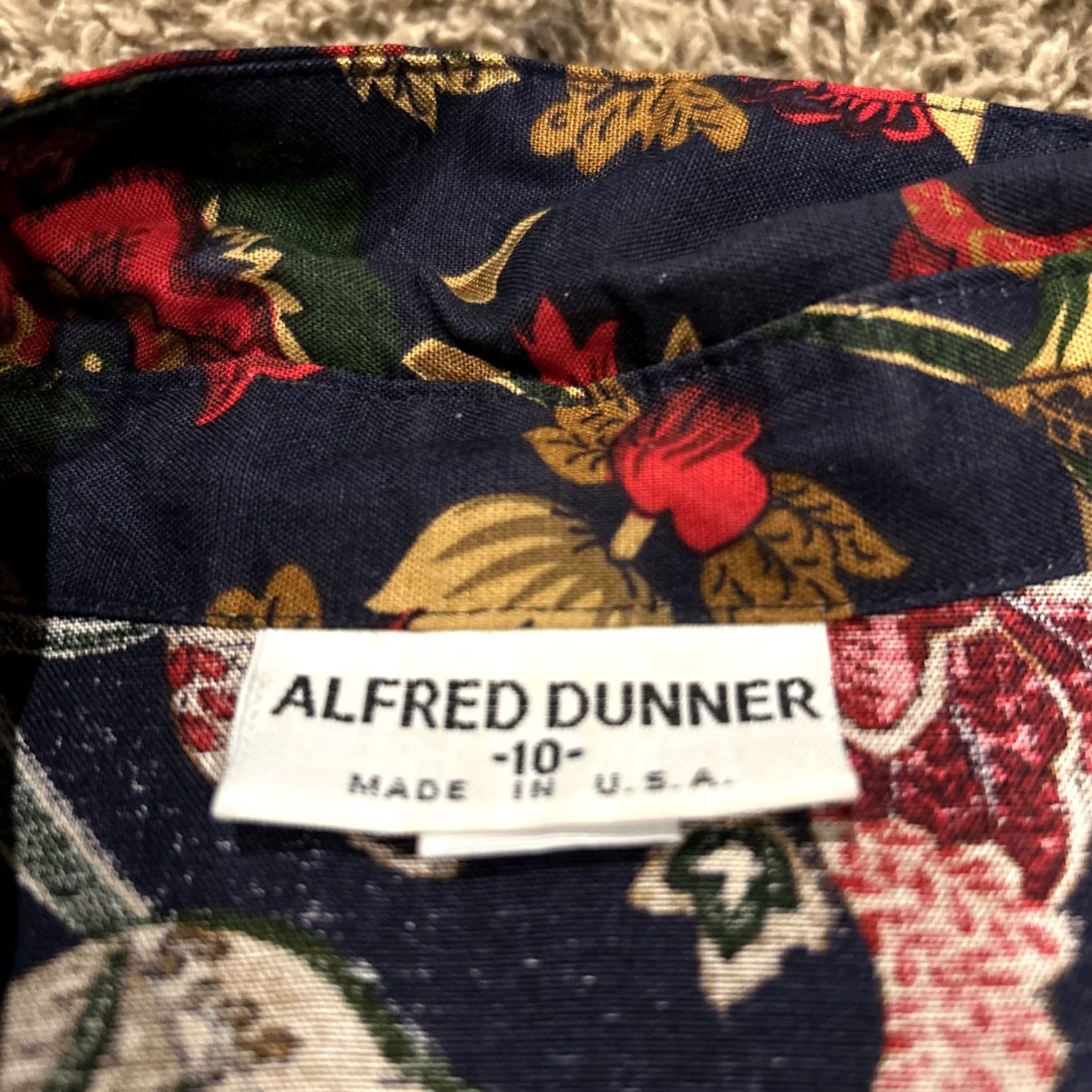 Vintage VTG Alfred Dunner Blouse Women’s Size 10 Long Sleeve Floral A45 Size L / US 10 / IT 46 - 2 Thumbnail