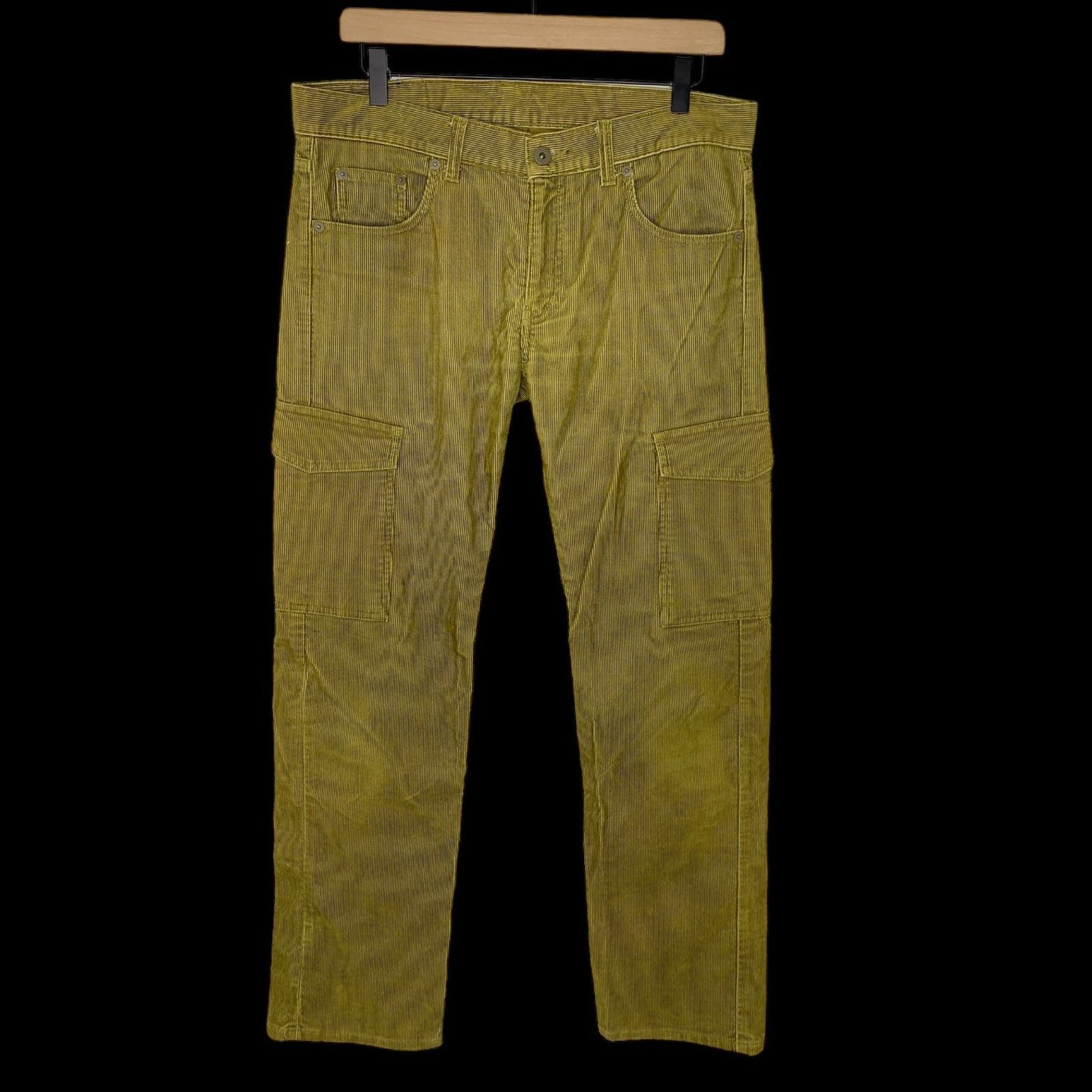 image of Neighborhood ‘02 Sp Narrow Corduroy Cargo Pants | M in Green, Men's (Size 32)