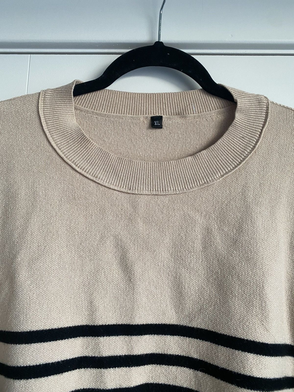 Other Etcyy new crew neck beige and black stripes sweater size XL Size XL / US 12-14 / IT 48-50 - 6 Thumbnail