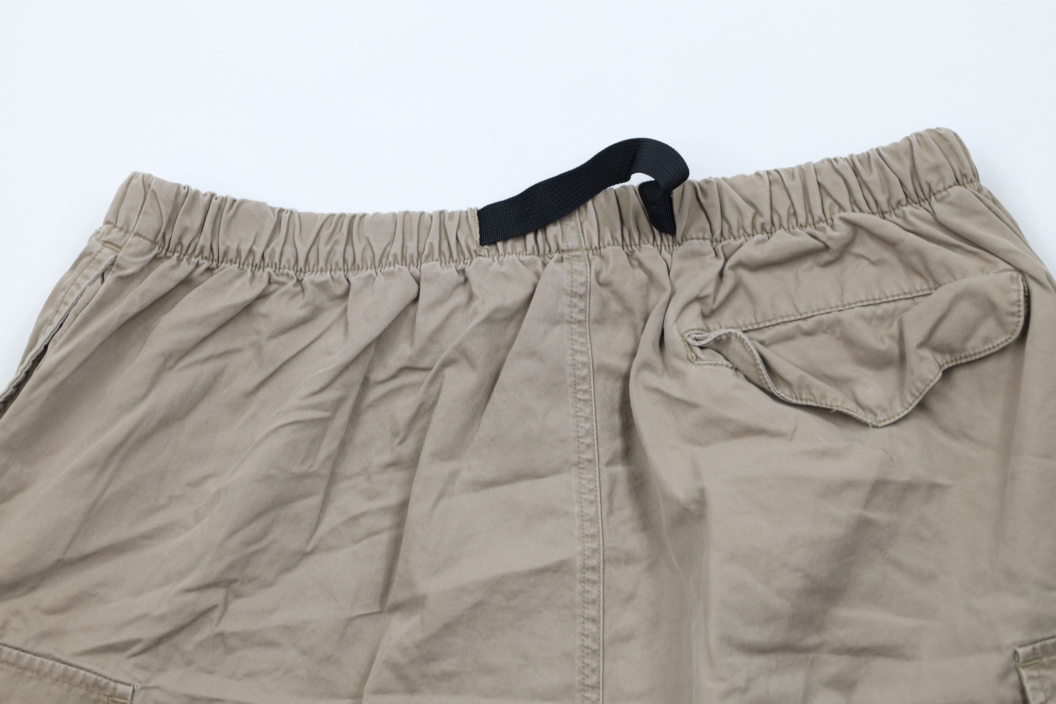 Nautica × Vintage Vintage 90s Nautica Spell Out Belted Mesh Cargo Shorts Beige Size US 34 / EU 50 - 13 Thumbnail