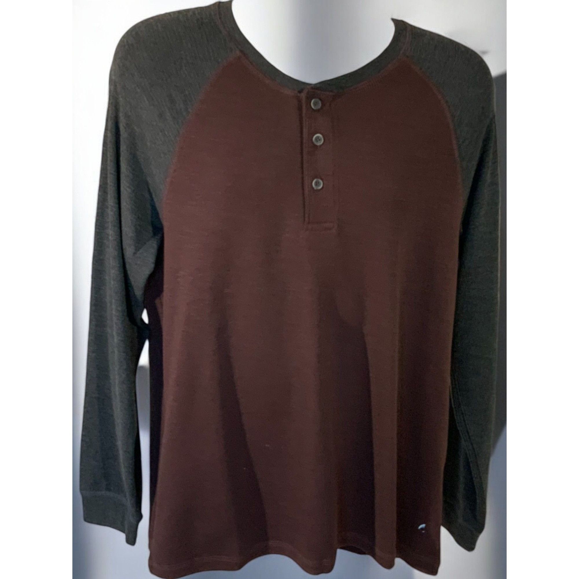 Designer Tailor Vintage Men Henley Shirt Large Raglan Long Sleeve NEW Size US L / EU 52-54 / 3 - 3 Thumbnail