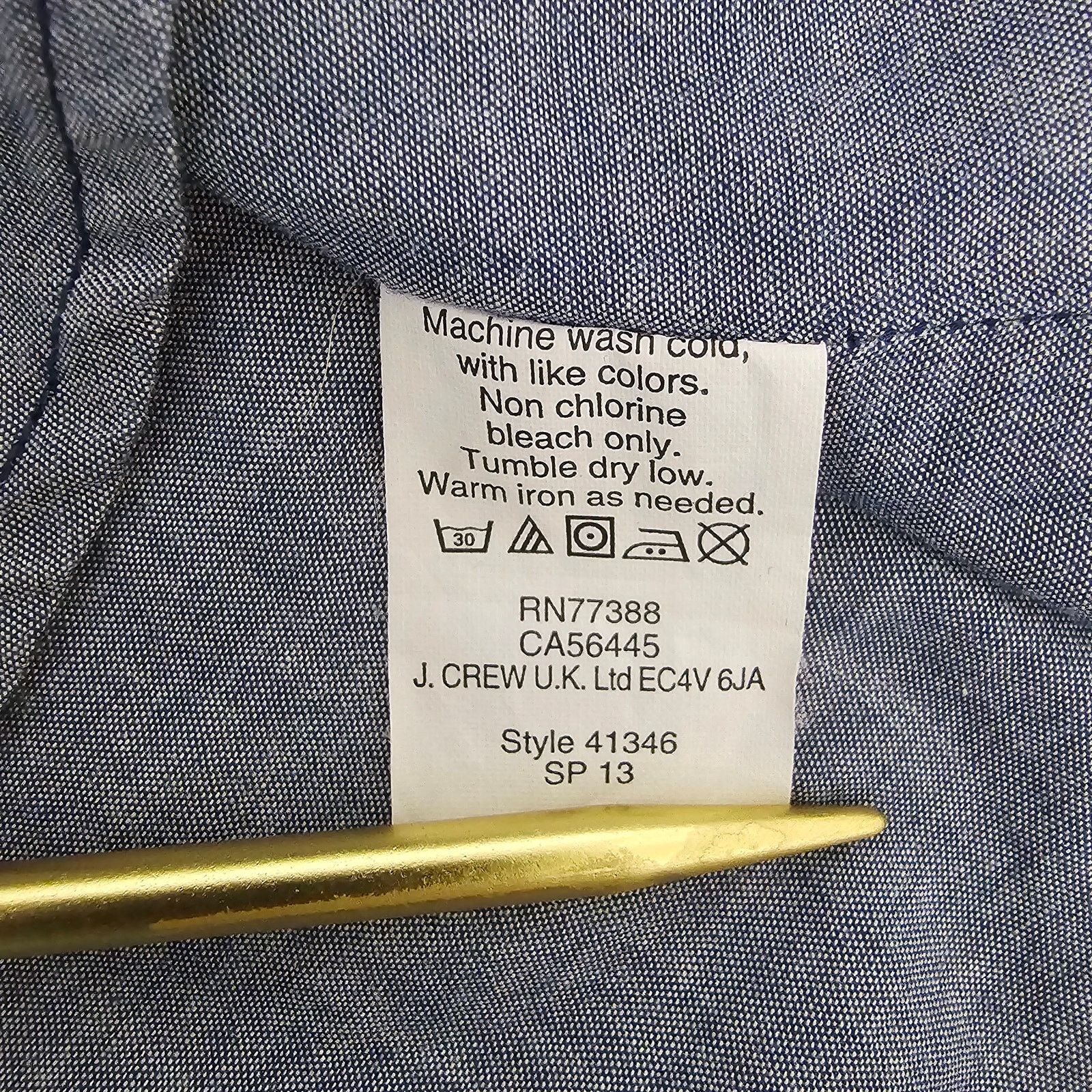 J.Crew J. Crew Chambray Popover Tunic Shirt M Long Sleeve Roll tab Size M / US 6-8 / IT 42-44 - 12 Thumbnail