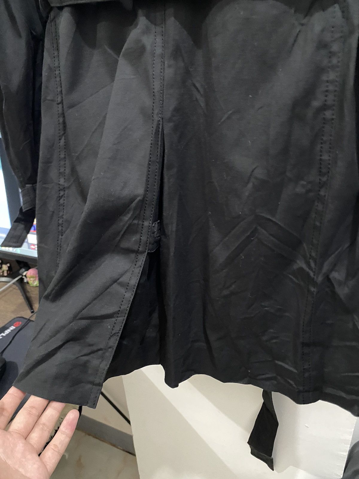 Wooyoungmi WOOYOUNGMI DOUBLE BREASTED BLACK TRENCH COAT Size M / US 6-8 / IT 42-44 - 5 Thumbnail