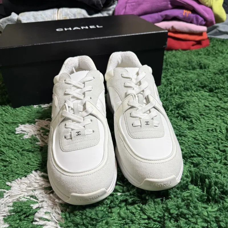 Chanel White CC sneaker