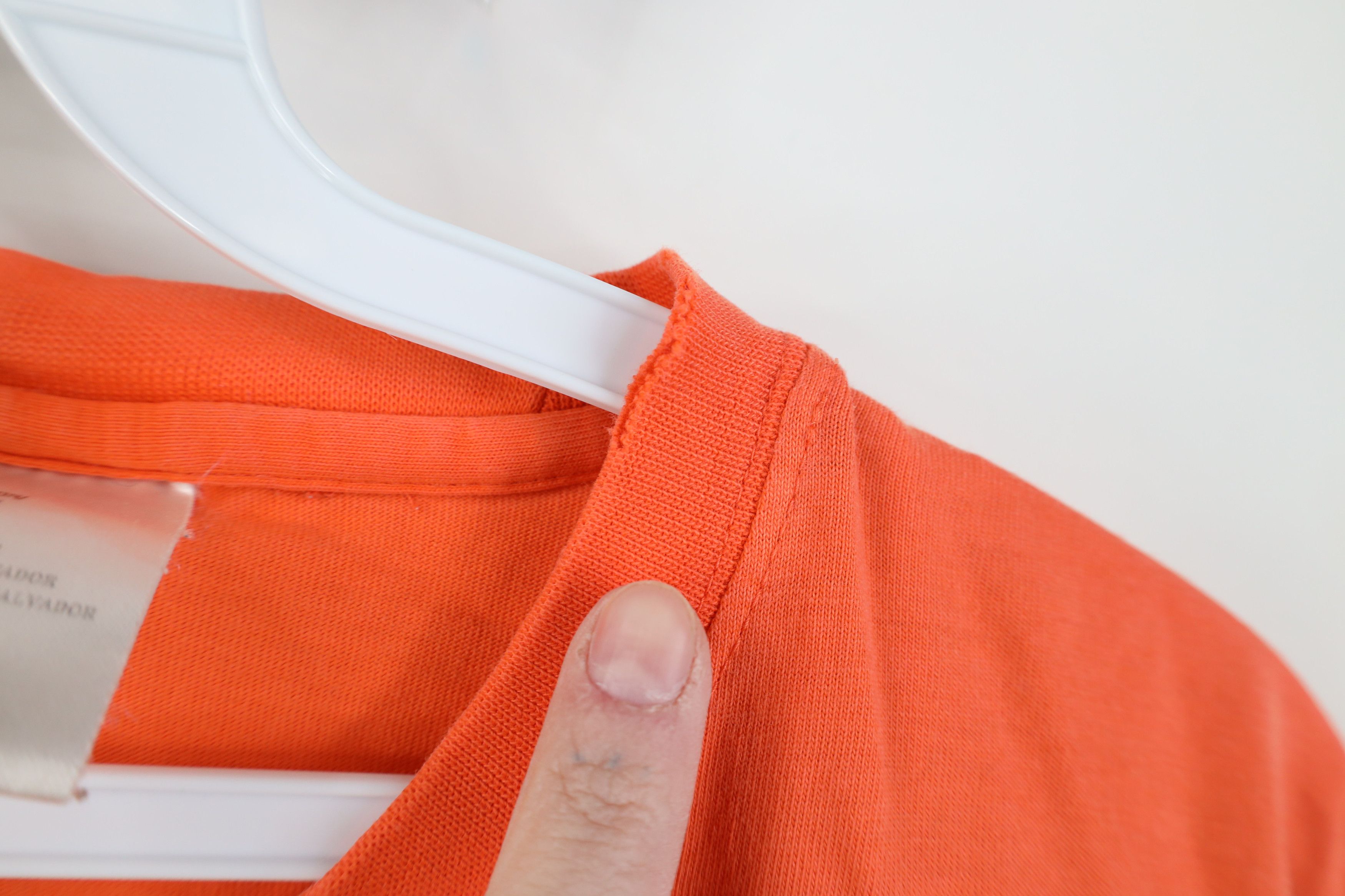 Reebok Vintage 90s Reebok Faded Spell Out T-Shirt Orange Cotton Size US L / EU 52-54 / 3 - 7 Thumbnail
