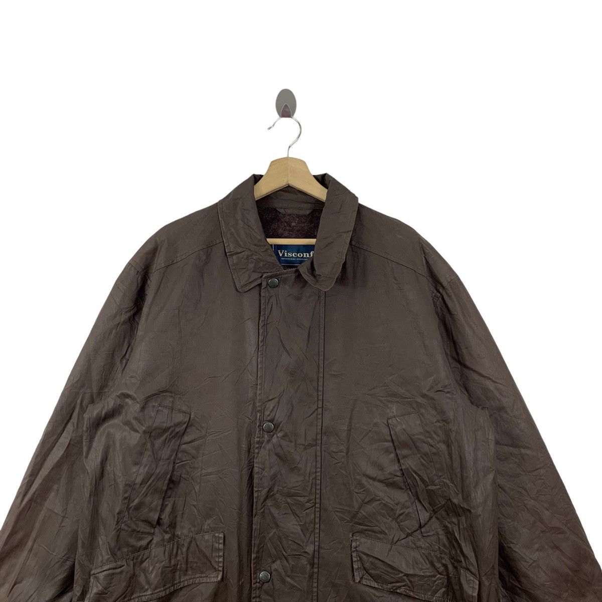 Vintage Vintage VISCONF Italian Fashion Designer Casual Wax Jacket Size US XL / EU 56 / 4 - 3 Thumbnail