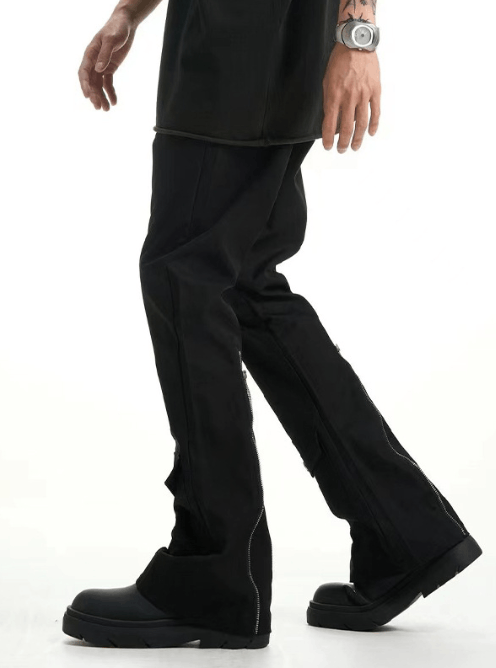 Japanese Brand × Jean Retro men's functional slim zippered casual flared trousers Size US 32 / EU 48 - 3 Thumbnail