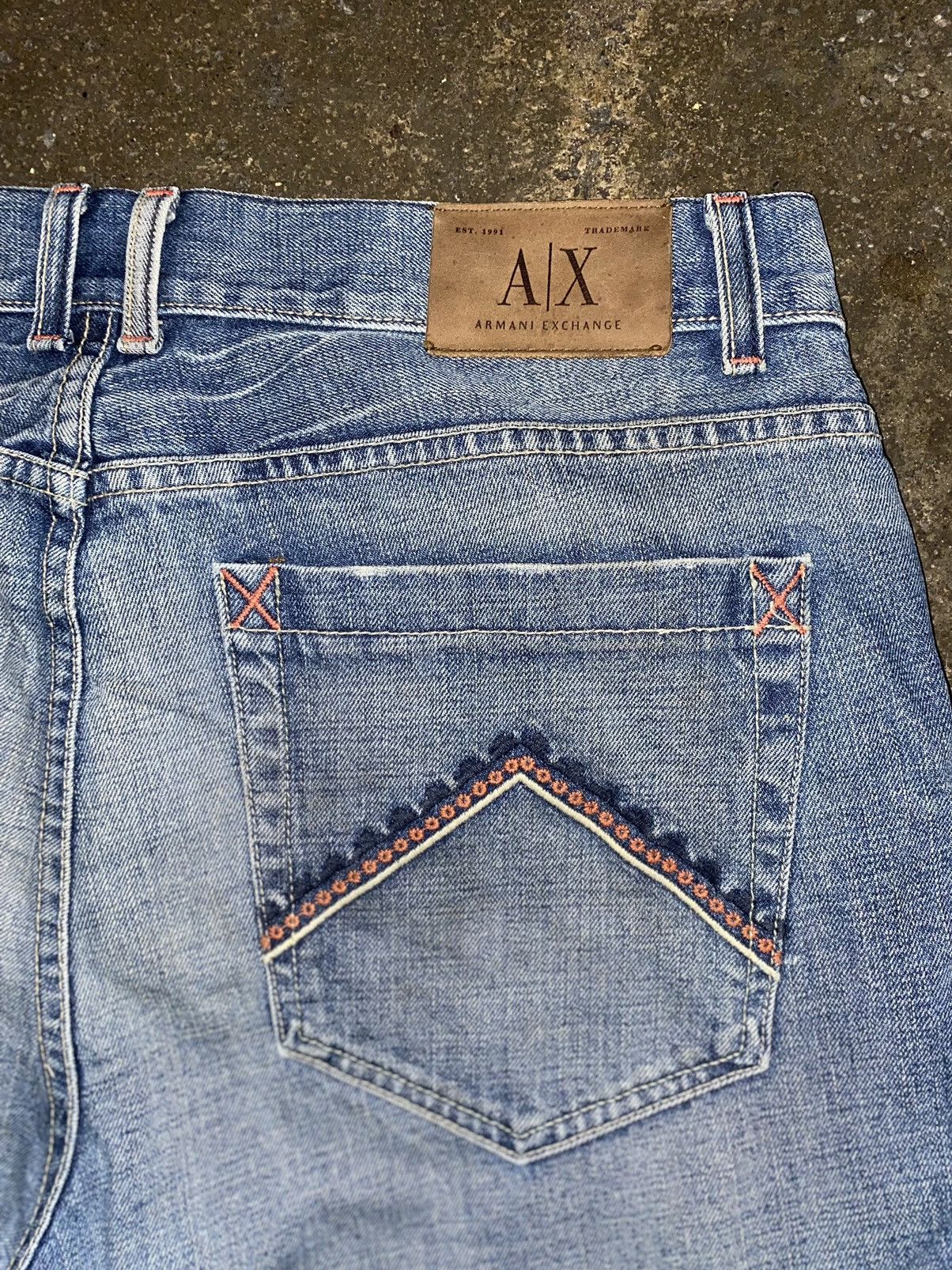 Armani Exchange Armani Exchange Denim Blue Jeans Pants Made USA Distressed Size US 36 / EU 52 - 6 Thumbnail
