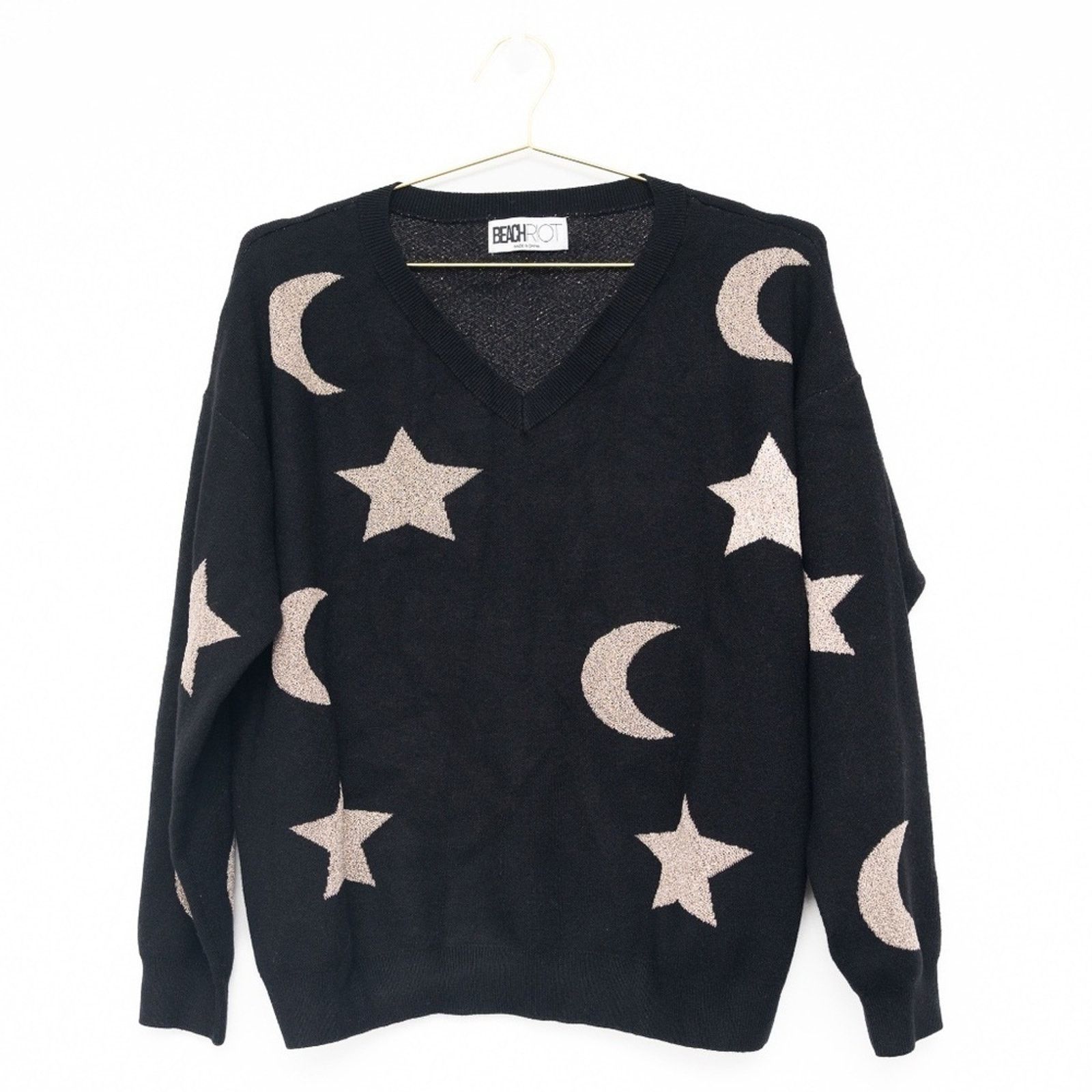 Beach Riot Beach Riot. Joey Sweater Gold & Moon Star Knit. Size S / US 4 / IT 40 - 9 Thumbnail