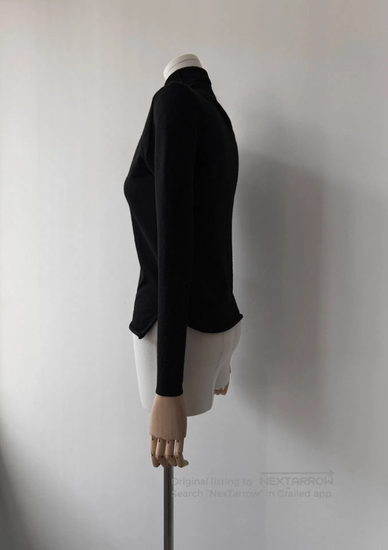 Yohji Yamamoto Yohji Yamamoto Black Wool Top. Size L / US 10 / IT 46 - 3 Thumbnail