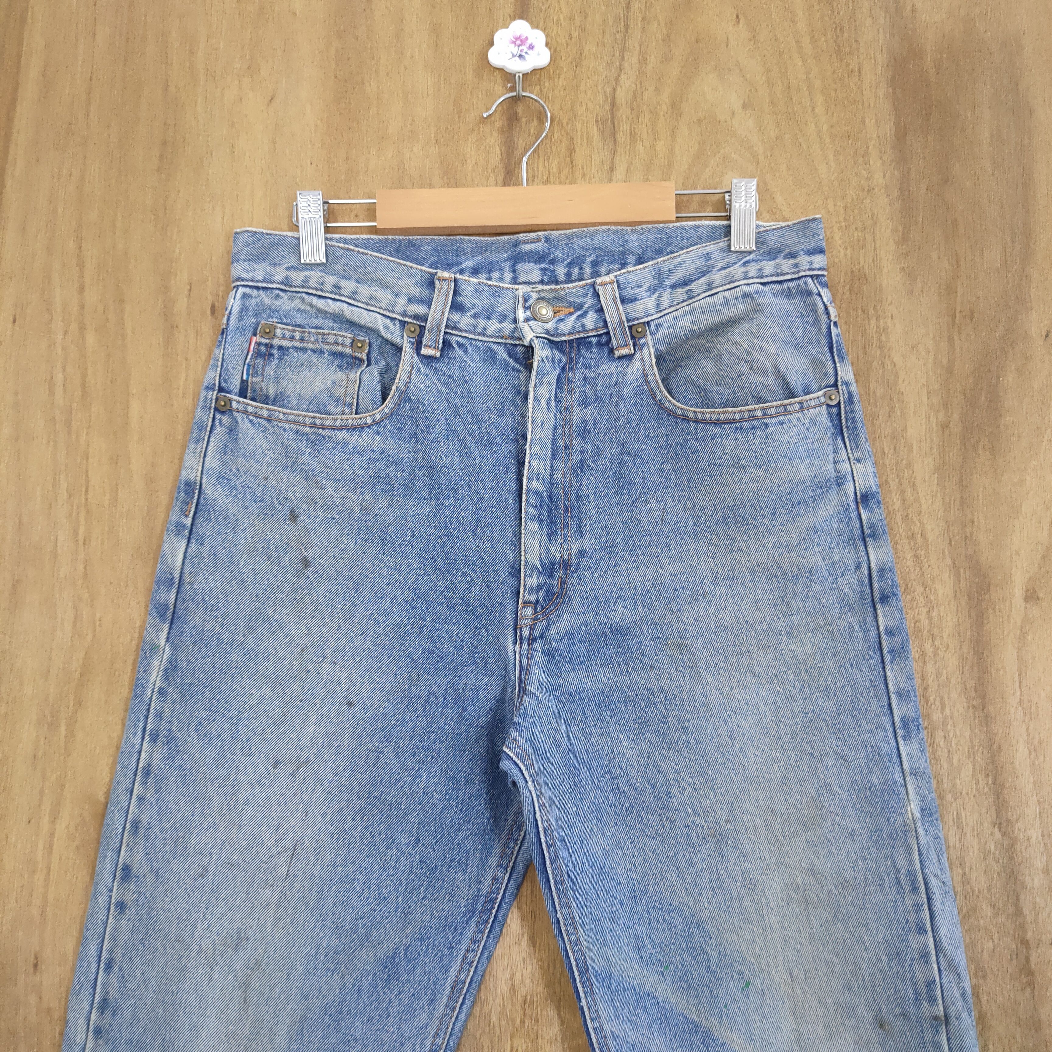 Pepsi 30×29 💥 VINTAGE PEPSI FADED DISTRESSED JEANS PANTS Size US 30 / EU 46 - 3 Thumbnail