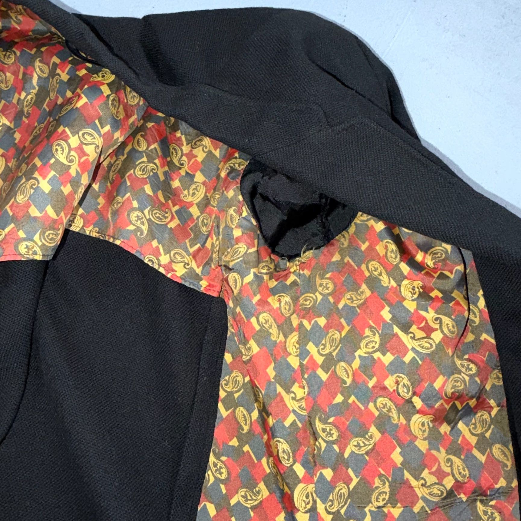Vintage VTG Mens 1950s 1960s Suit Jacket Coat Blazer Rockabilly Wool Union Black 36R Size 36R - 6 Thumbnail