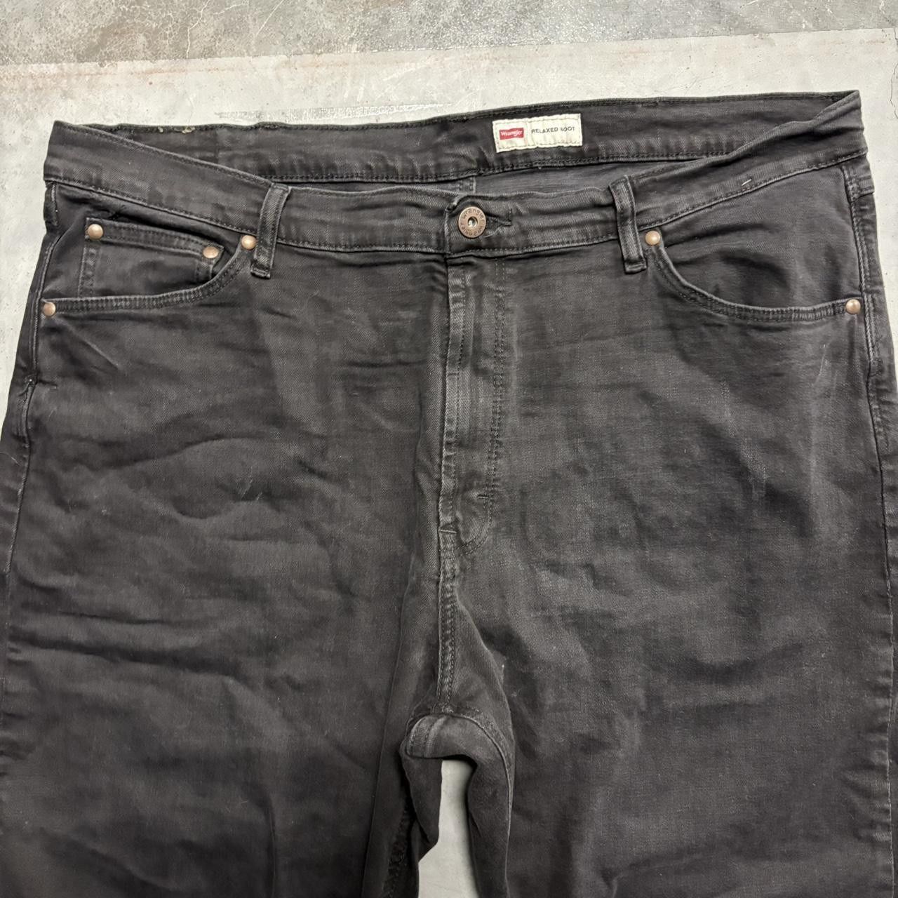 Wrangler Vintage Grunge WideLeg Skater Style Black Denim Jeans! Size US 42 / EU 58 - 4 Thumbnail