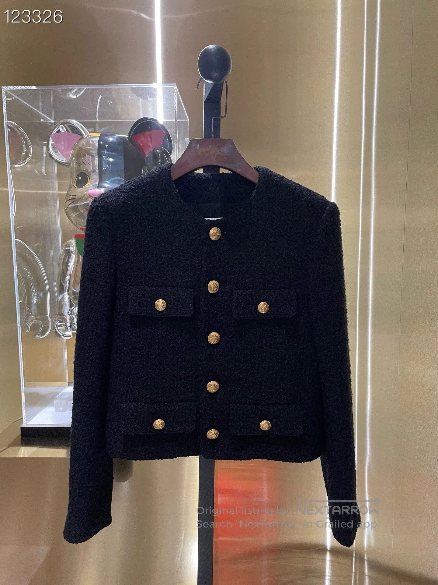 Celine Celine Black Gold Button Jacket 34. Size XXS / US 00 / IT 34 - 1 Thumbnail