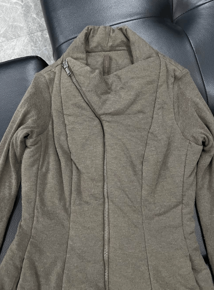 Rick Owens Rick Owens Solid Color Zipper Cotton Jacket Size US XXS / EU 40 - 6 Thumbnail