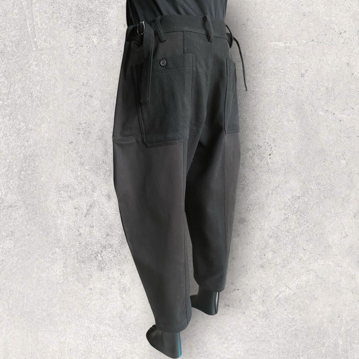 Yohji Yamamoto 1/10 Flannel Waist Adjustable vertical joint pants Size US 34 / EU 50 - 6 Thumbnail