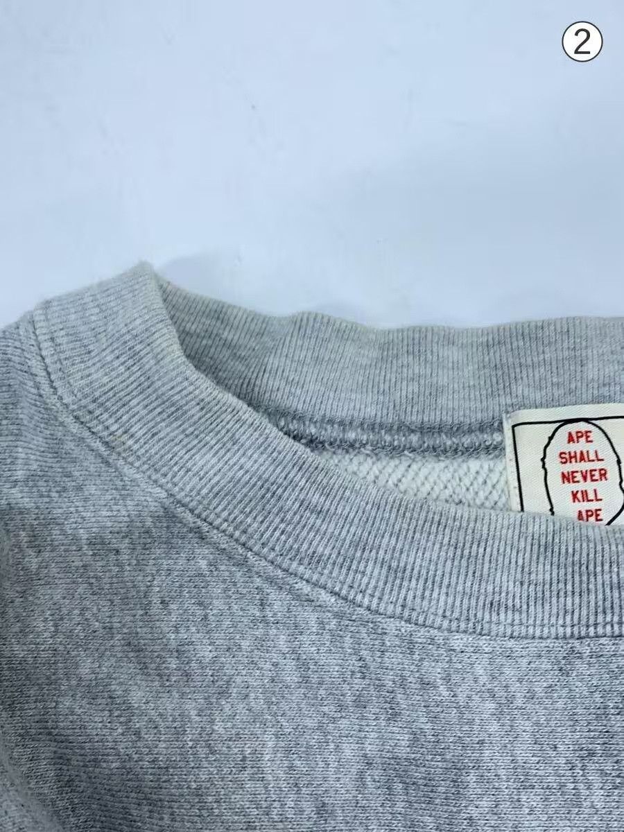 Bape A Bathing Ape Plain Cotton Sweat Grey Size US M / EU 48-50 / 2 - 7 Thumbnail