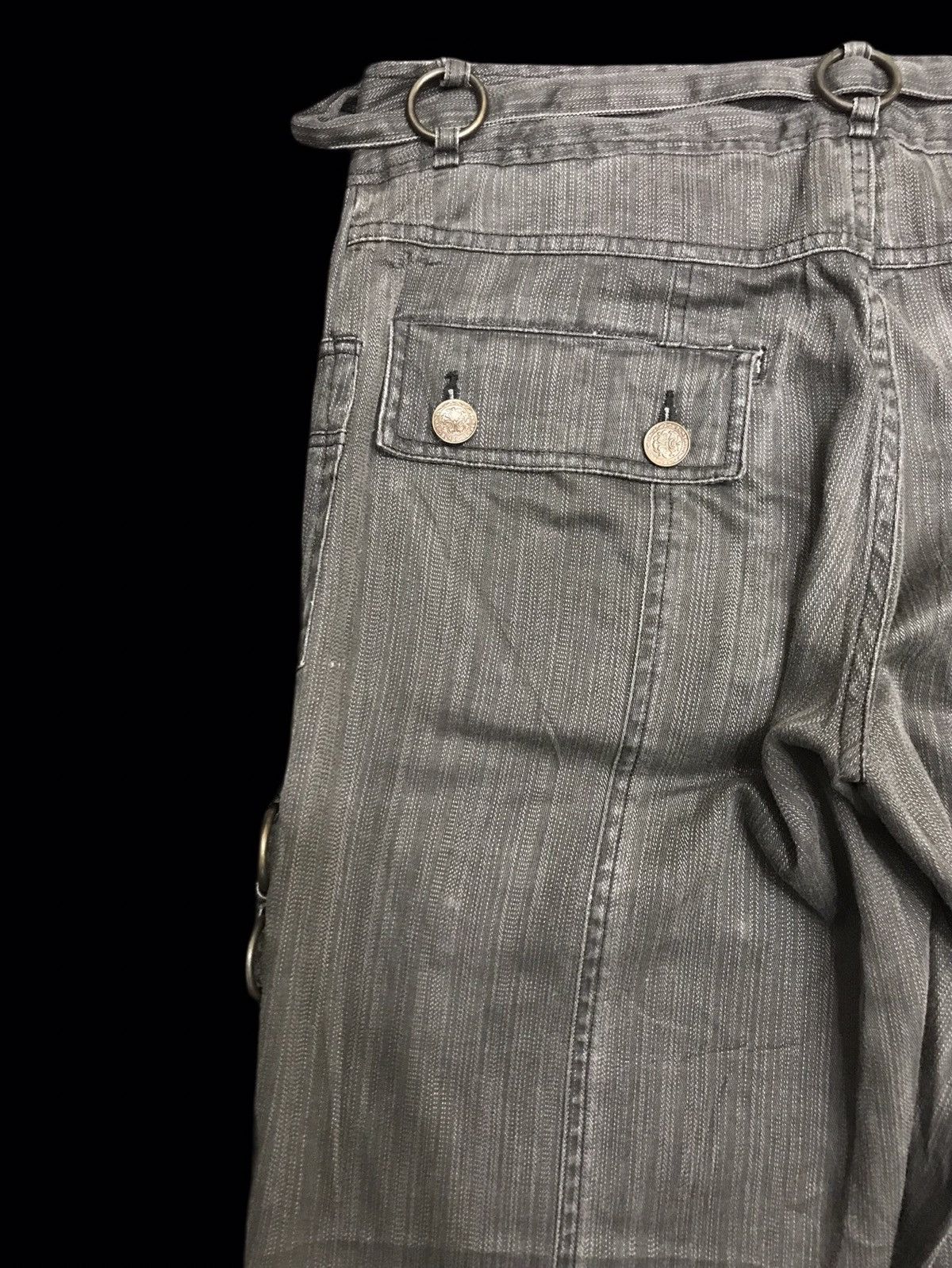 Japanese Brand 💥HAKAMA FLARE💥DAILY NEWS MULTIPOCKET HAKAMA RING PANT F389 Size US 31 - 13 Thumbnail
