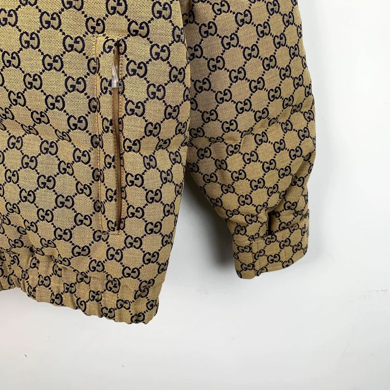 Gucci Gucci 24 brown logo printed full-print cotton hooded down j Size US S / EU 44-46 / 1 - 4 Thumbnail