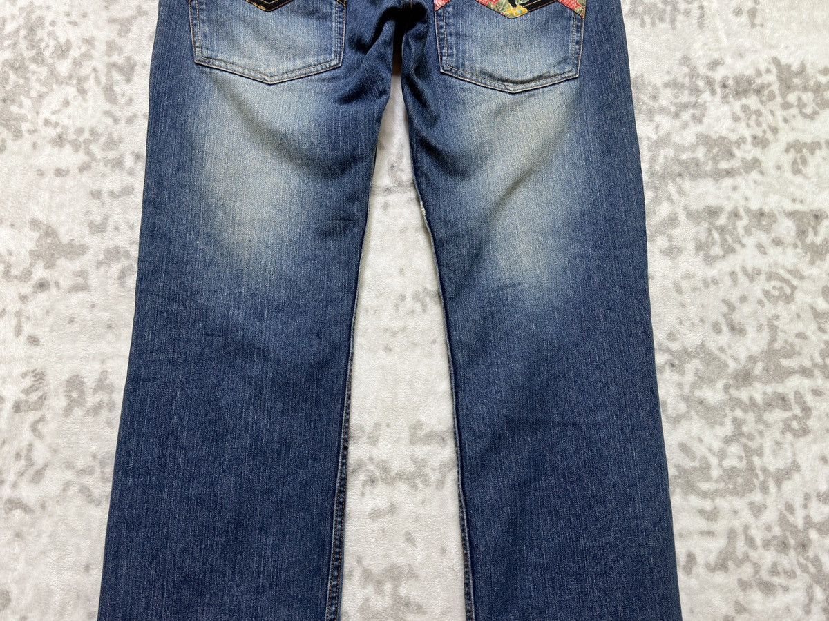 Japanese Brand Vintage Dominate Double Waist Floral Accent Straight Jeans Size US 32 / EU 48 - 12 Thumbnail