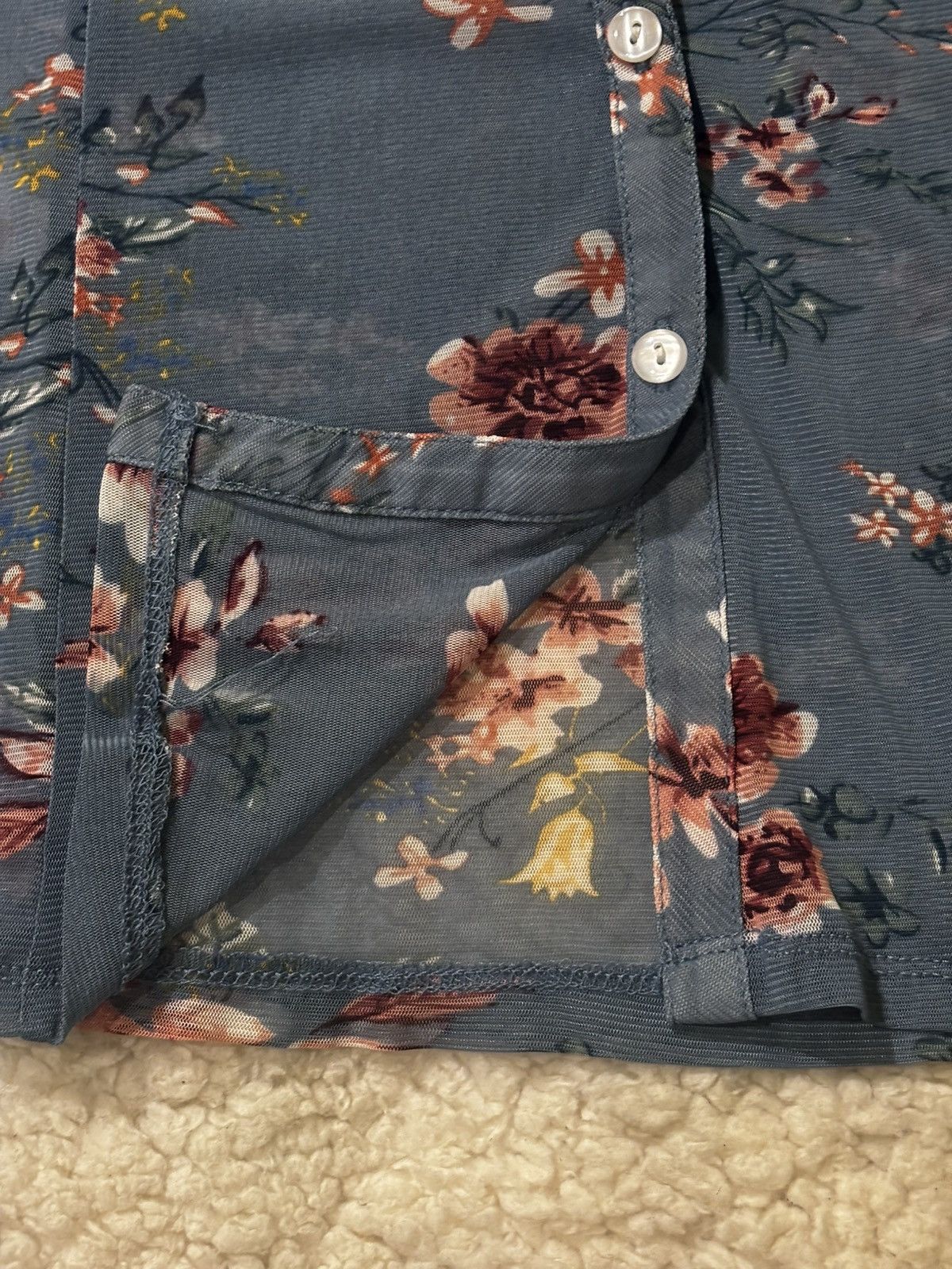 Other Blue floral long shirt1526 Size M / US 6-8 / IT 42-44 - 4 Thumbnail