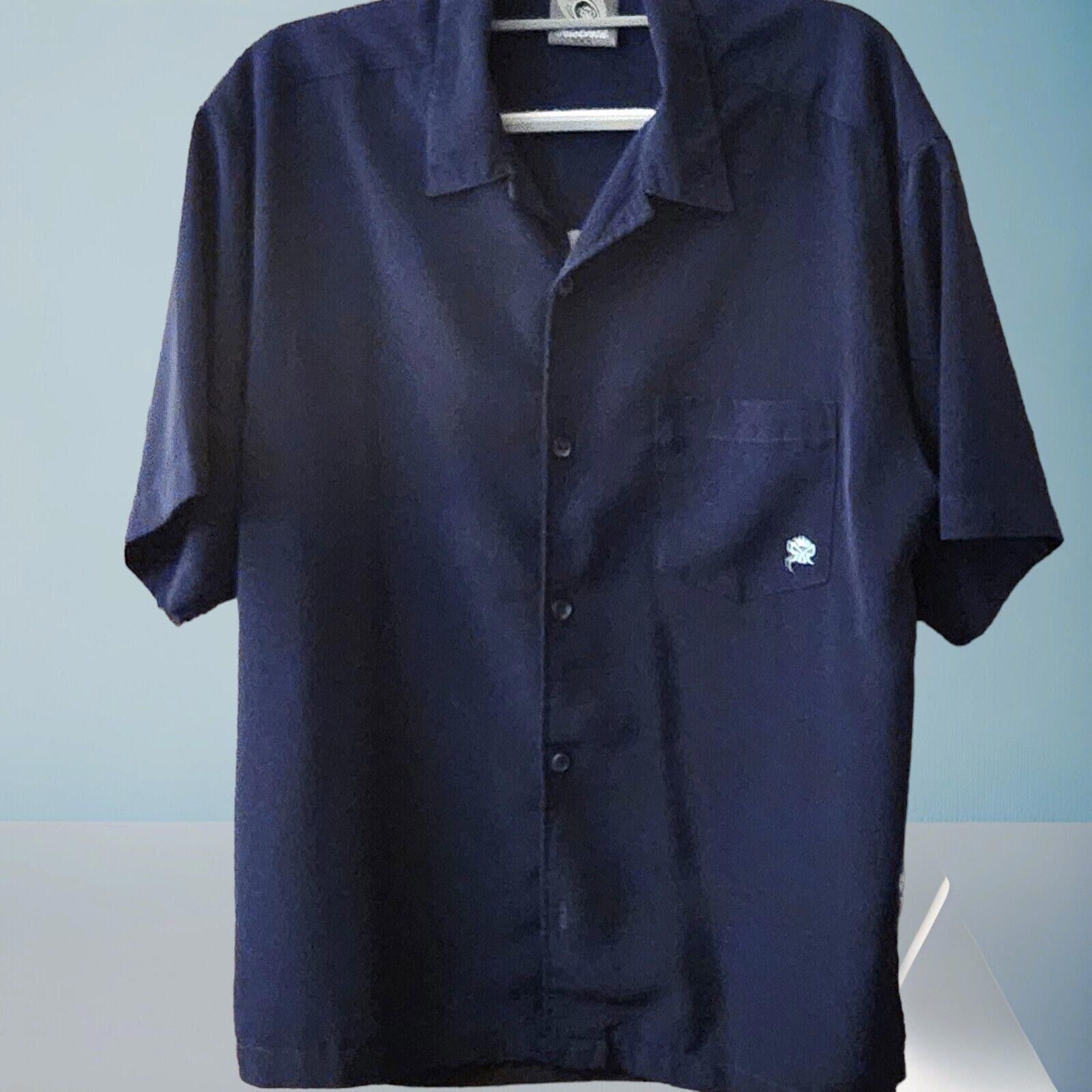 Designer Rietveld Men Large Hawaiian Shirt Blue Short Sleeve Camp USA Size US L / EU 52-54 / 3 - 1 Thumbnail