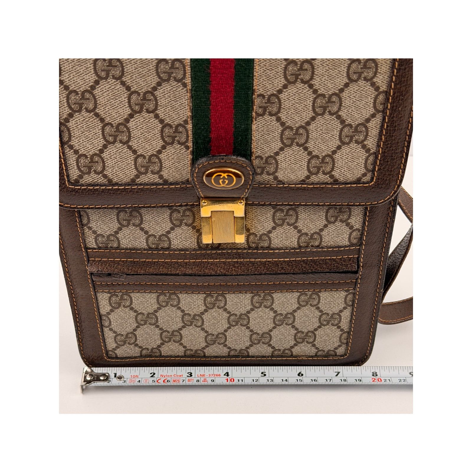 Gucci Gucci Vintage Vertical Canvas Shoulder Bag Size ONE SIZE - 12 Thumbnail