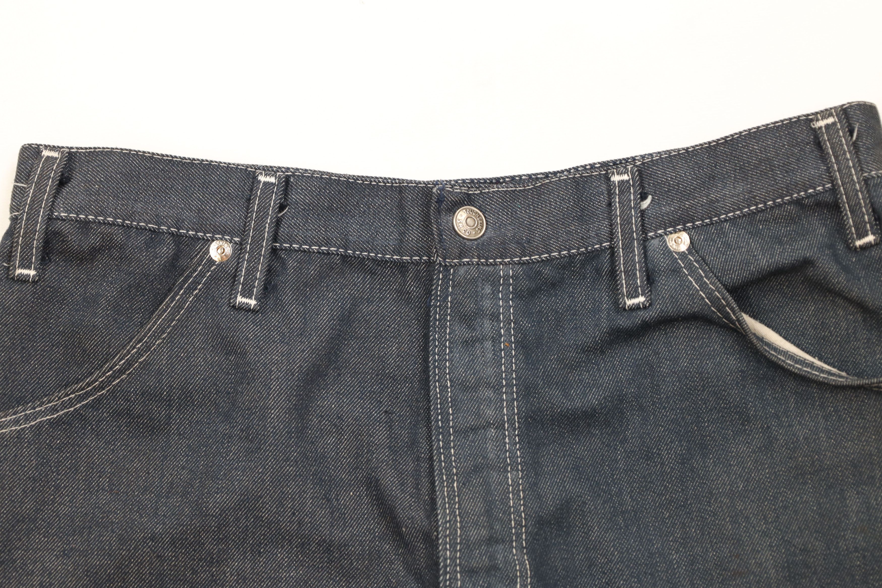 Vintage Vintage 70s Streetwear Frayed Chambray Denim Jean Shorts USA Size US 30 / EU 46 - 2 Thumbnail