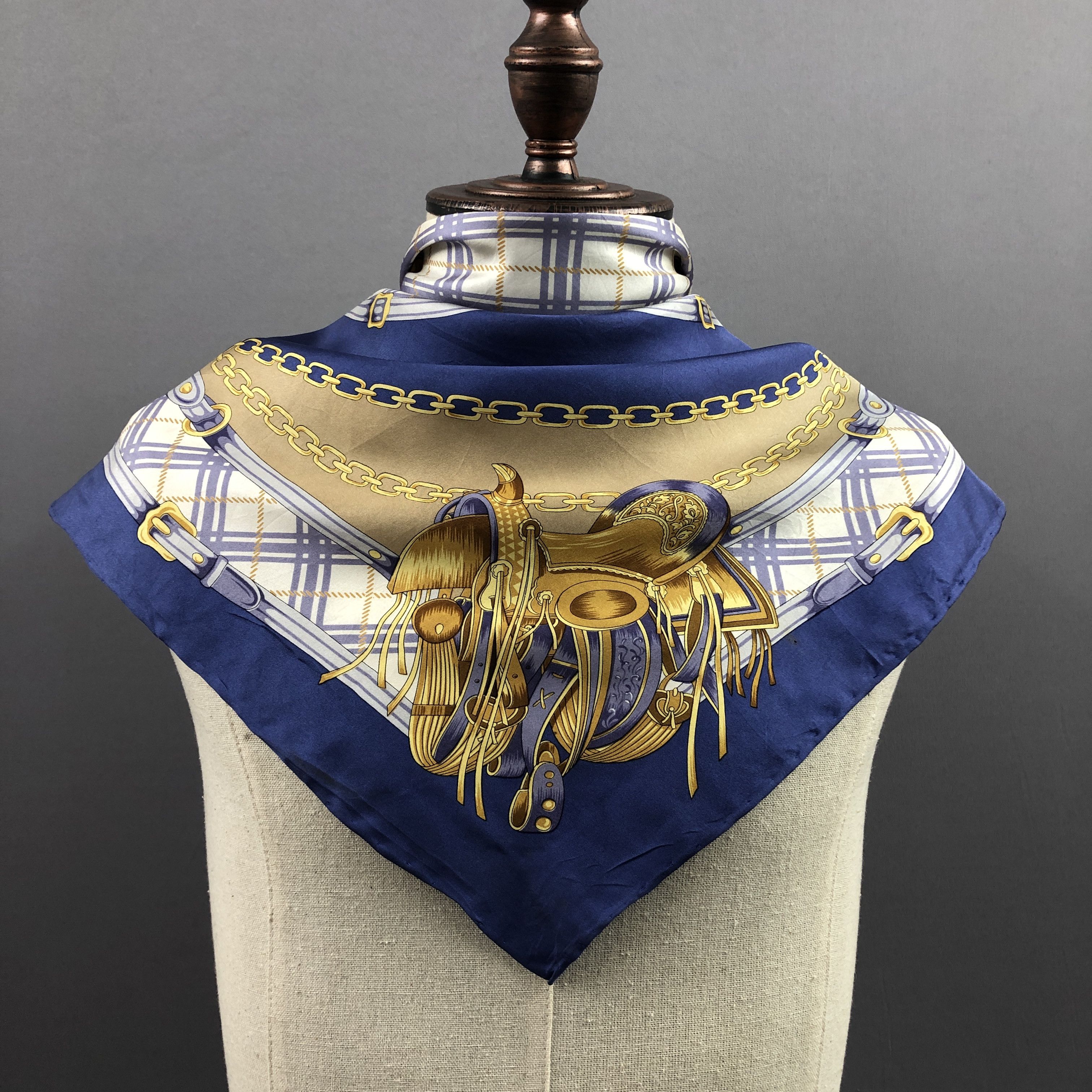 Japanese Brand Vintage SILK Scarf Twill Stole Wraps Scarves Size ONE SIZE - 2 Thumbnail
