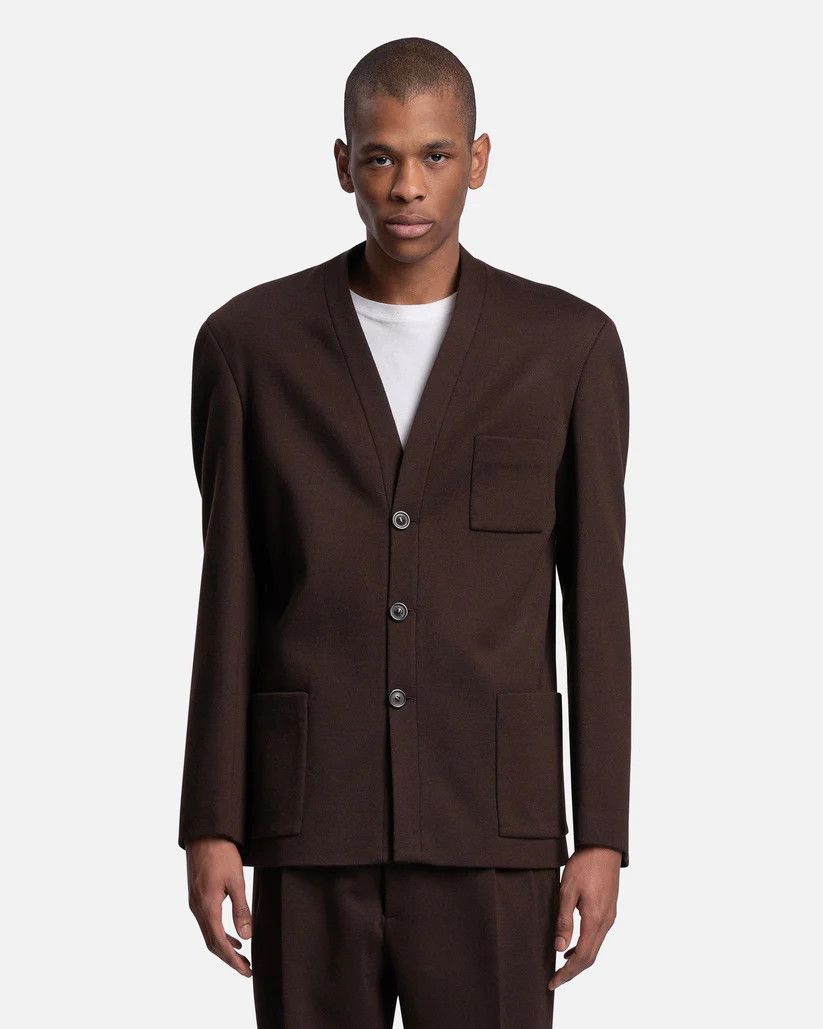 Maison Margiela o1y1124 Cardigan Style Jacket in Brown Size US XS / EU 42 / 0 - 1 Thumbnail