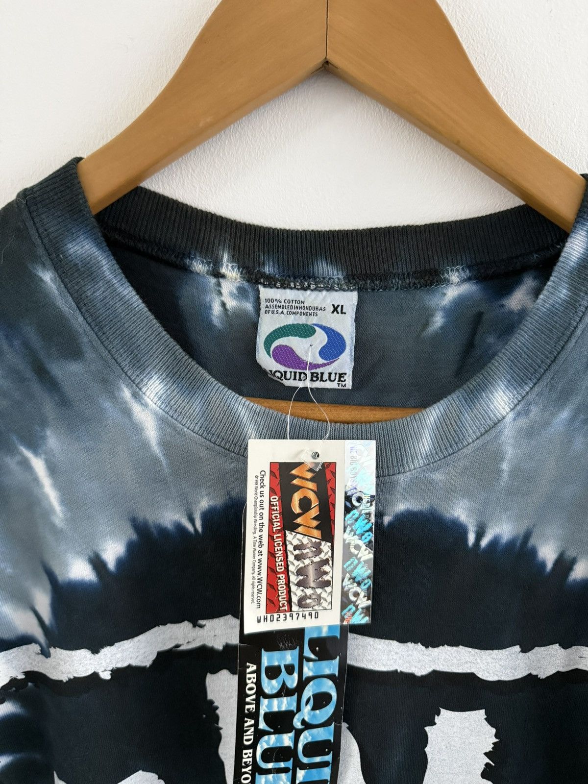 Liquid Blue NWO New World Order 1998 Liquid Blue Tie Dye WCW Size US XL / EU 56 / 4 - 3 Thumbnail