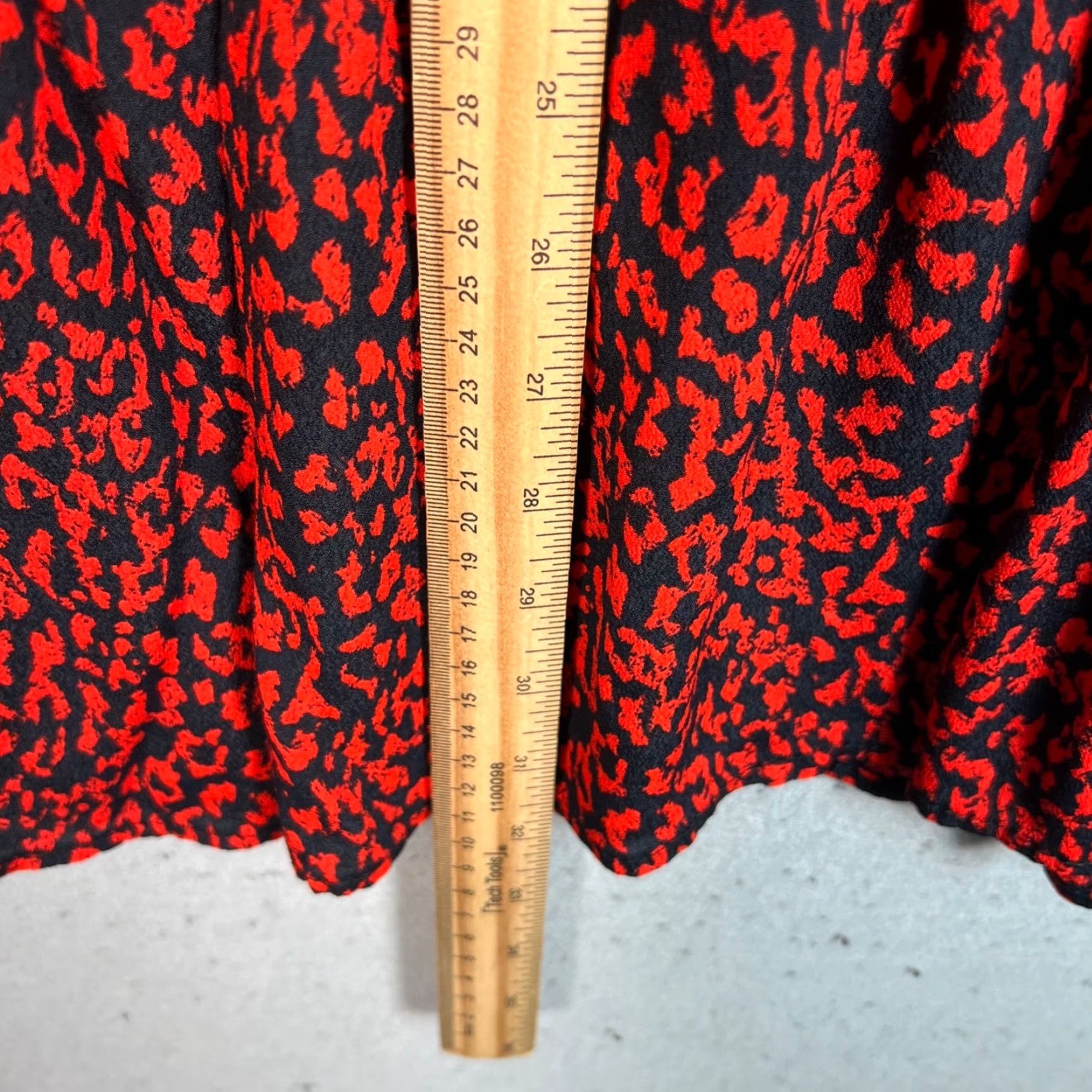 Zara Zara Animal Print Dress Women Medium Red Black Long Sleeve Ruffle Short Party Casual Size M / US 6-8 / IT 42-44 - 7 Thumbnail